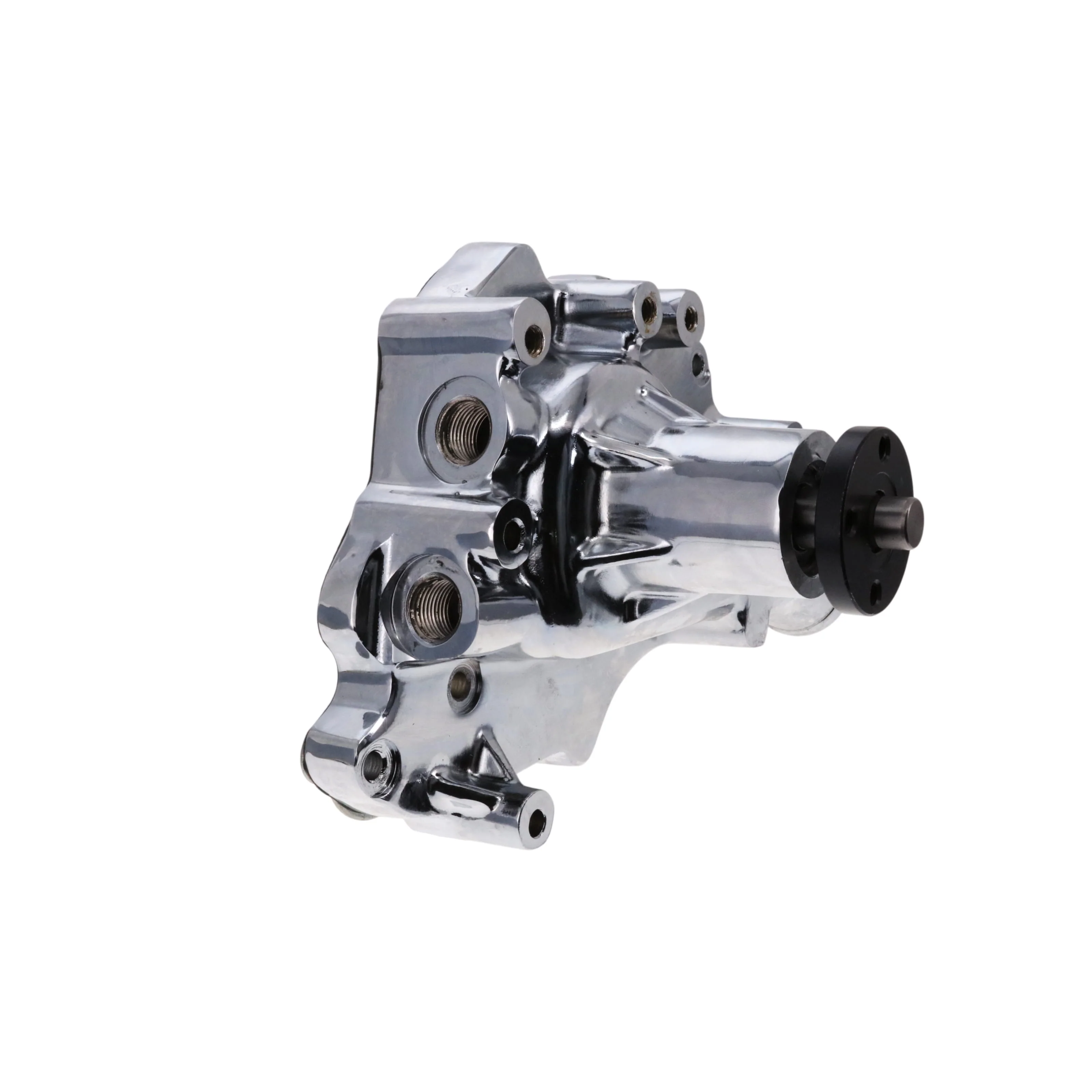 Ford Small Block 289/302/351W Aluminum High-Flow Mechanical Water Pump, Driver Side Inlet - Chrome - Image 4