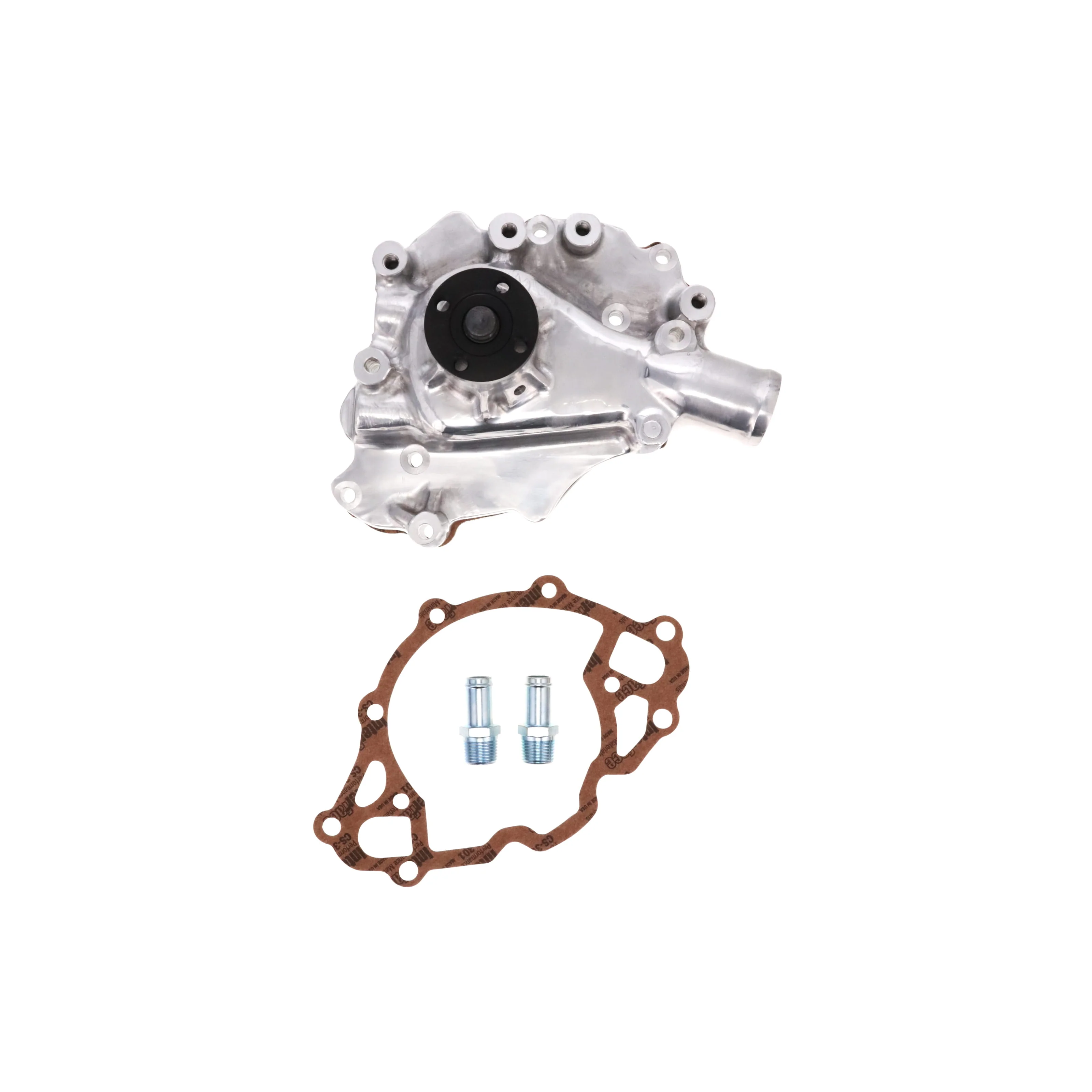 Ford Small Block 289/302/351W Aluminum High-Flow Mechanical Water Pump, Driver Side Inlet - Polished - Image 5