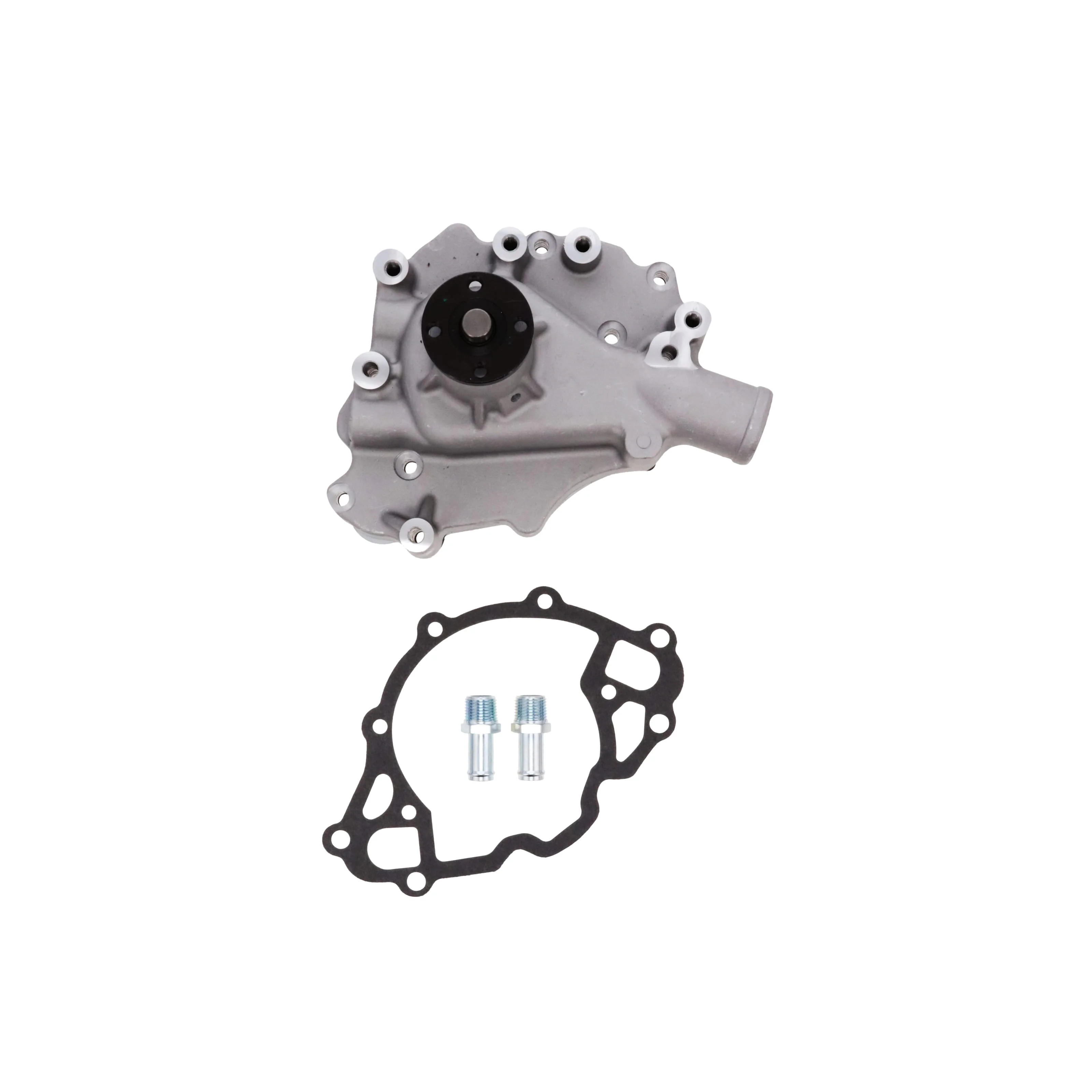 Ford Small Block 289/302/351W Aluminum High-Flow Mechanical Water Pump, Driver Side Inlet - Satin - Image 5
