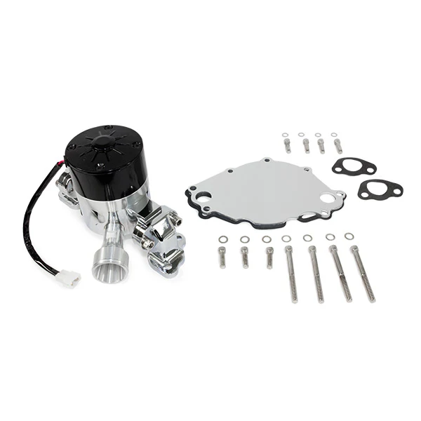 Ford Small Block 302/351W High-Flow Electric Water Pump - Chrome - Image 3