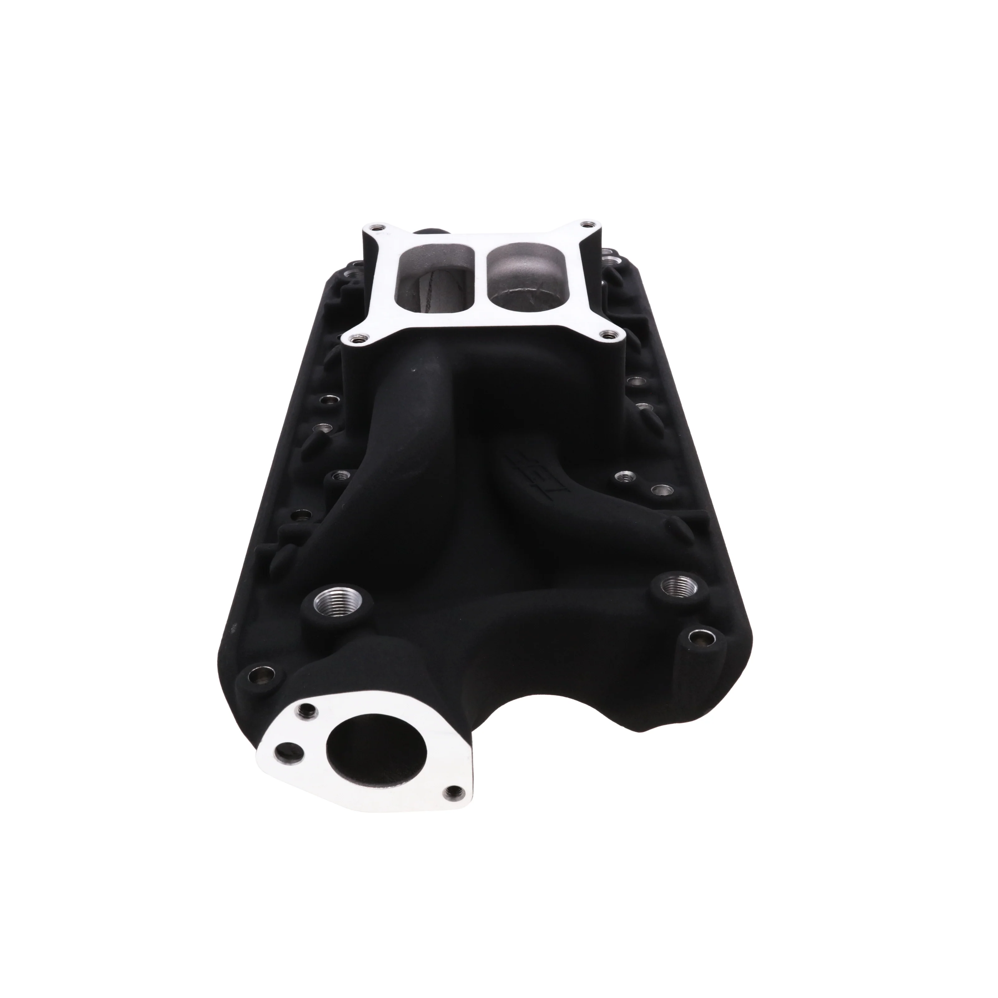 Ford Small Block Carbureted Aluminum Dual Plane Intake Manifold - Black - Image 2