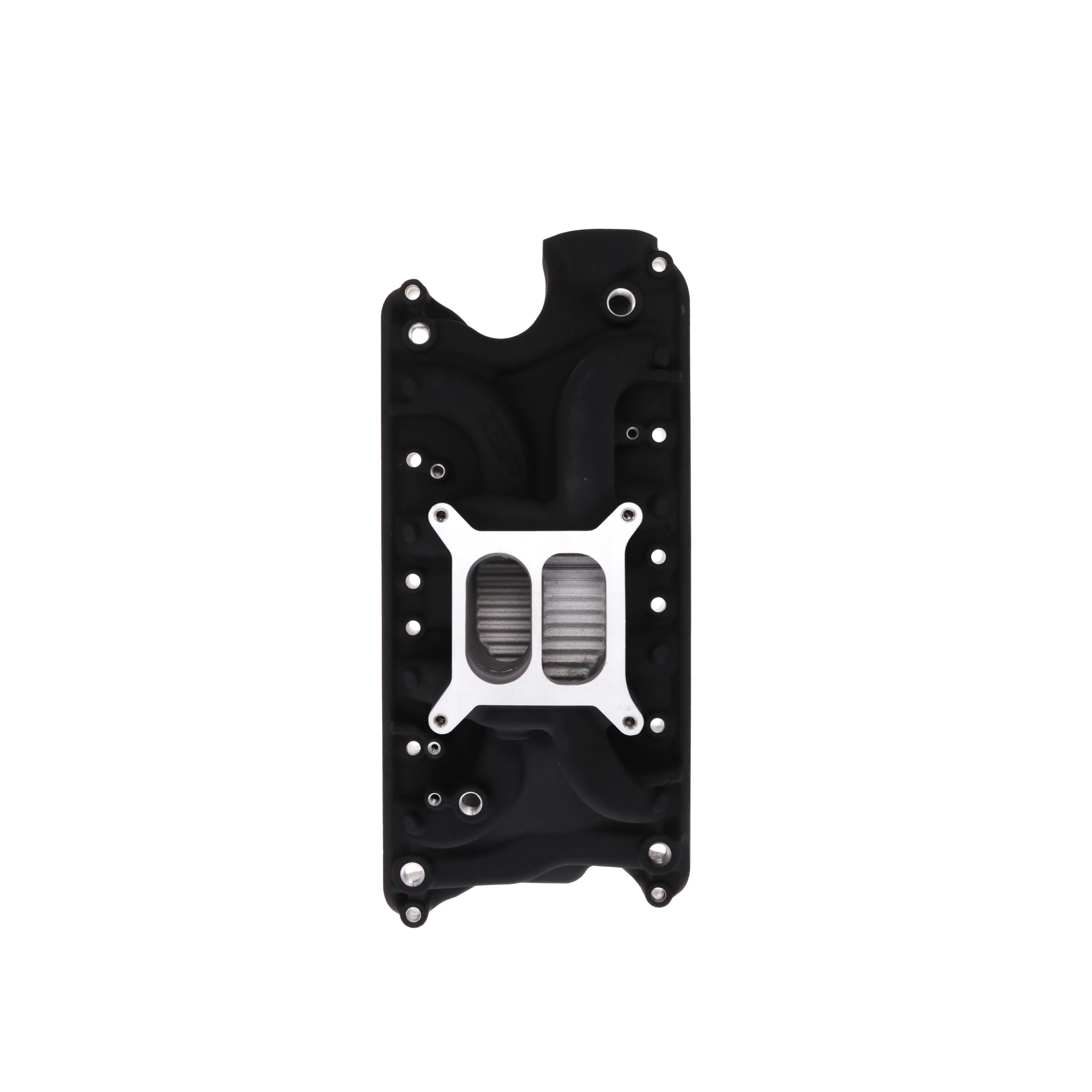 Ford Small Block Carbureted Aluminum Dual Plane Intake Manifold - Black - Image 3