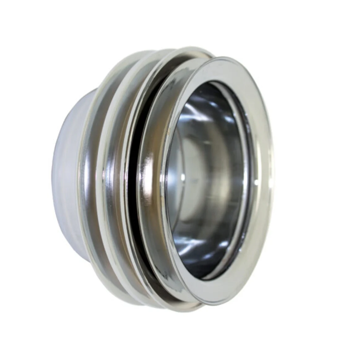 Ford Small Block Triple-Groove Steel Crankshaft Pulley - Chrome