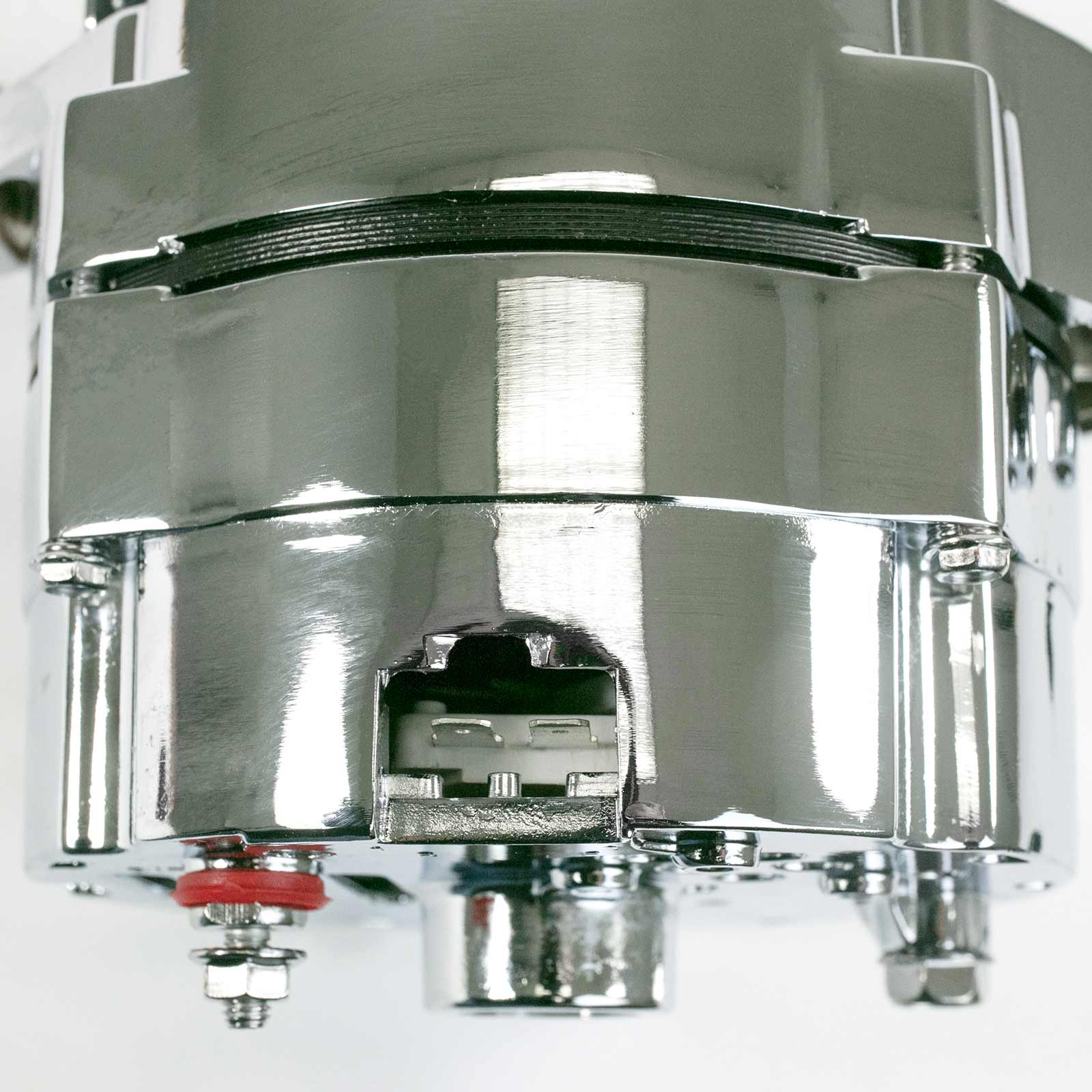 GM 10SI Style 110 Amp Alternator - Chrome - Image 3