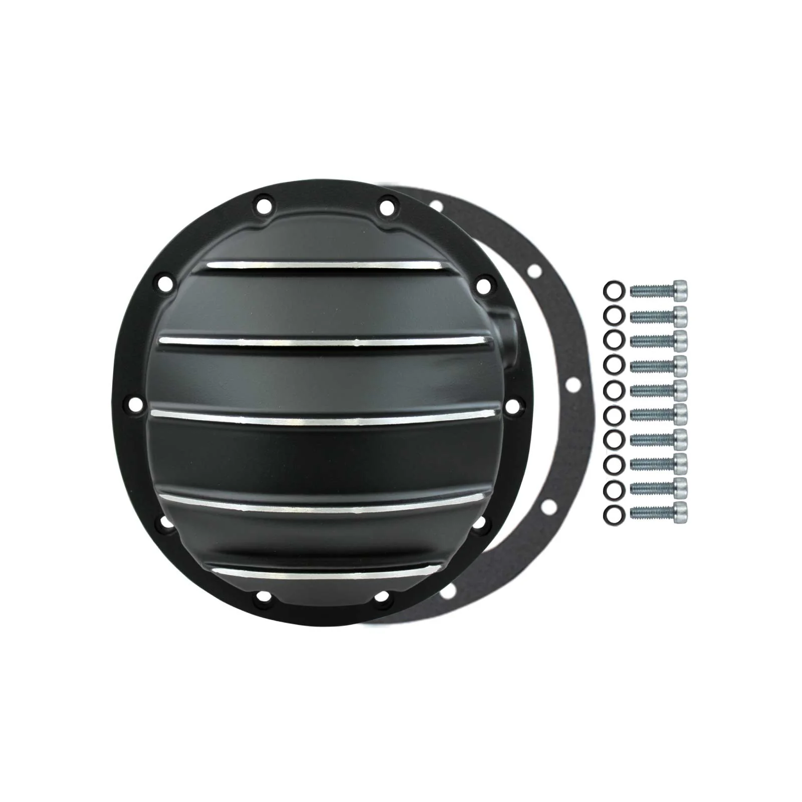 GM 8.5" 10-Bolt Aluminum Differential Cover Black w/ Gasket & Hardware