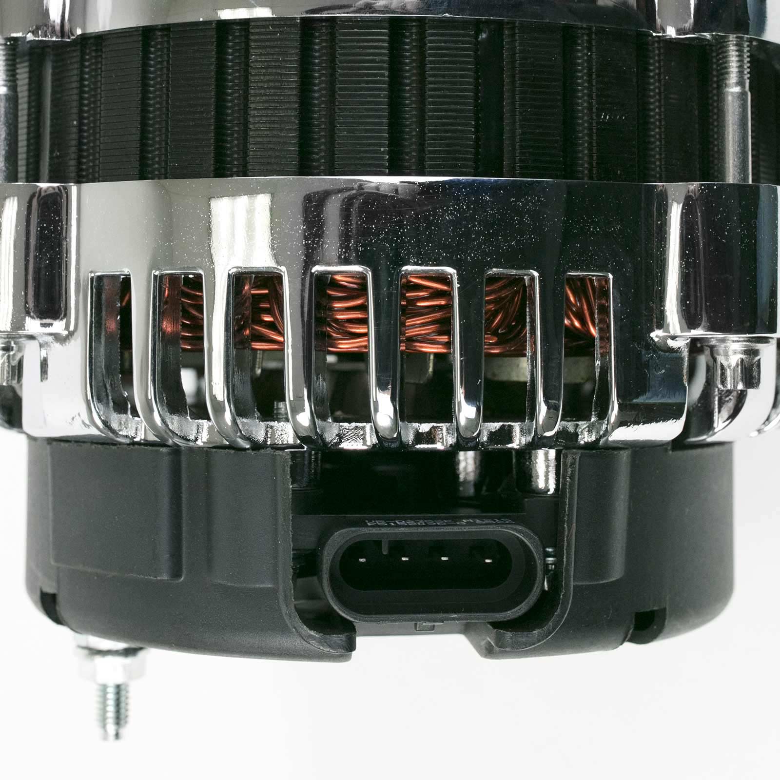 GM AD244 Style High Output 220 Amp Alternator - Chrome - Image 3