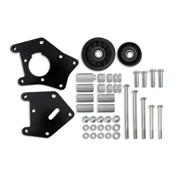GM Car LS1/LS2 A/C Compressor Relocation Bracket - Black - Image 2