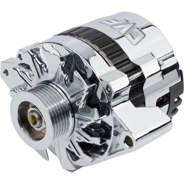 GM CS130 1 Wire Alternator 140 Amp - Chrome Plated - Image 2