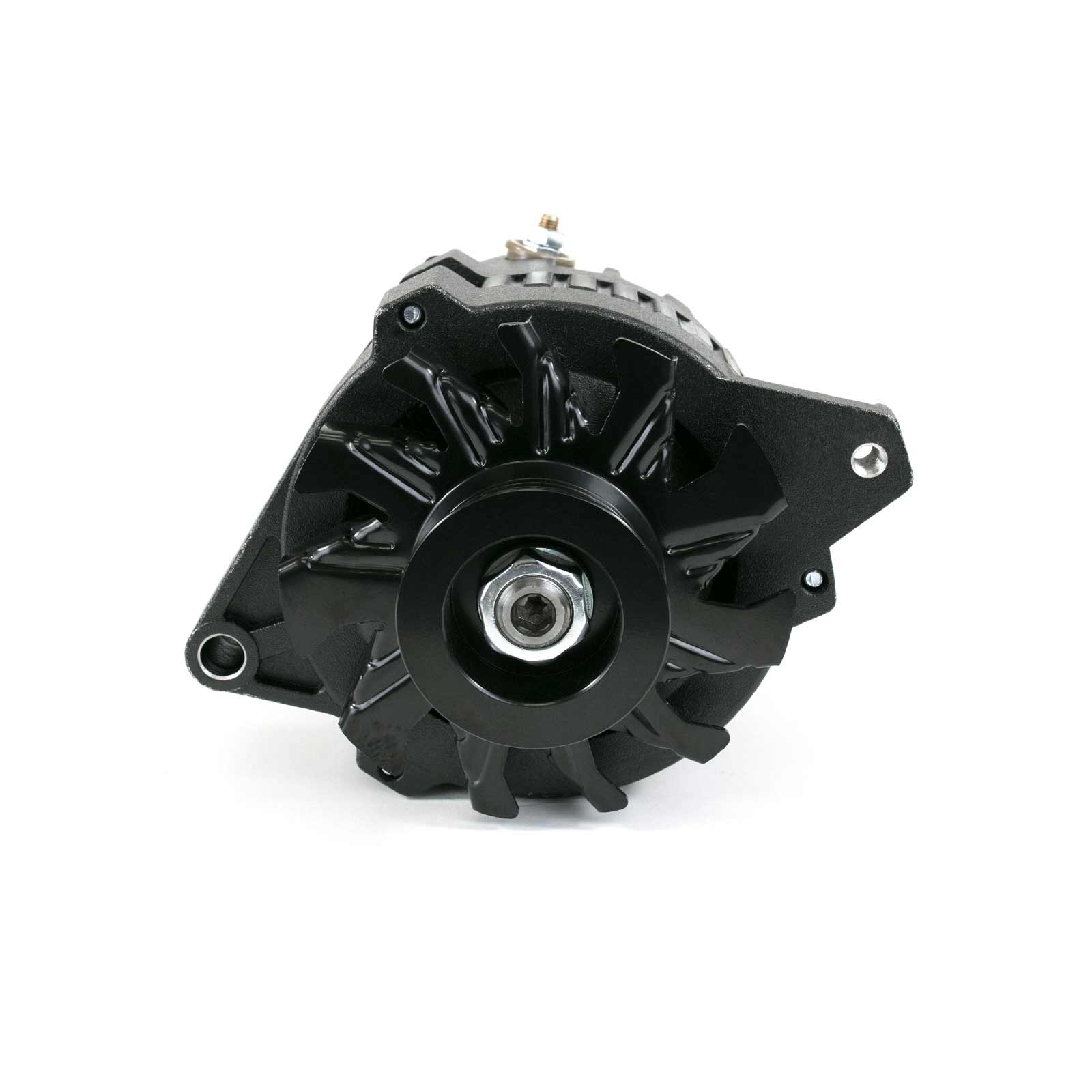 GM CS130 Style 160 Amp Alternator with Serpentine Pulley - Black - Image 3