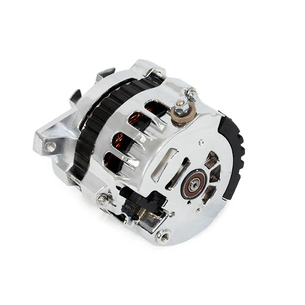 GM CS130 Style 160 Amp Alternator with V-Belt Pulley - Chrome - Image 2