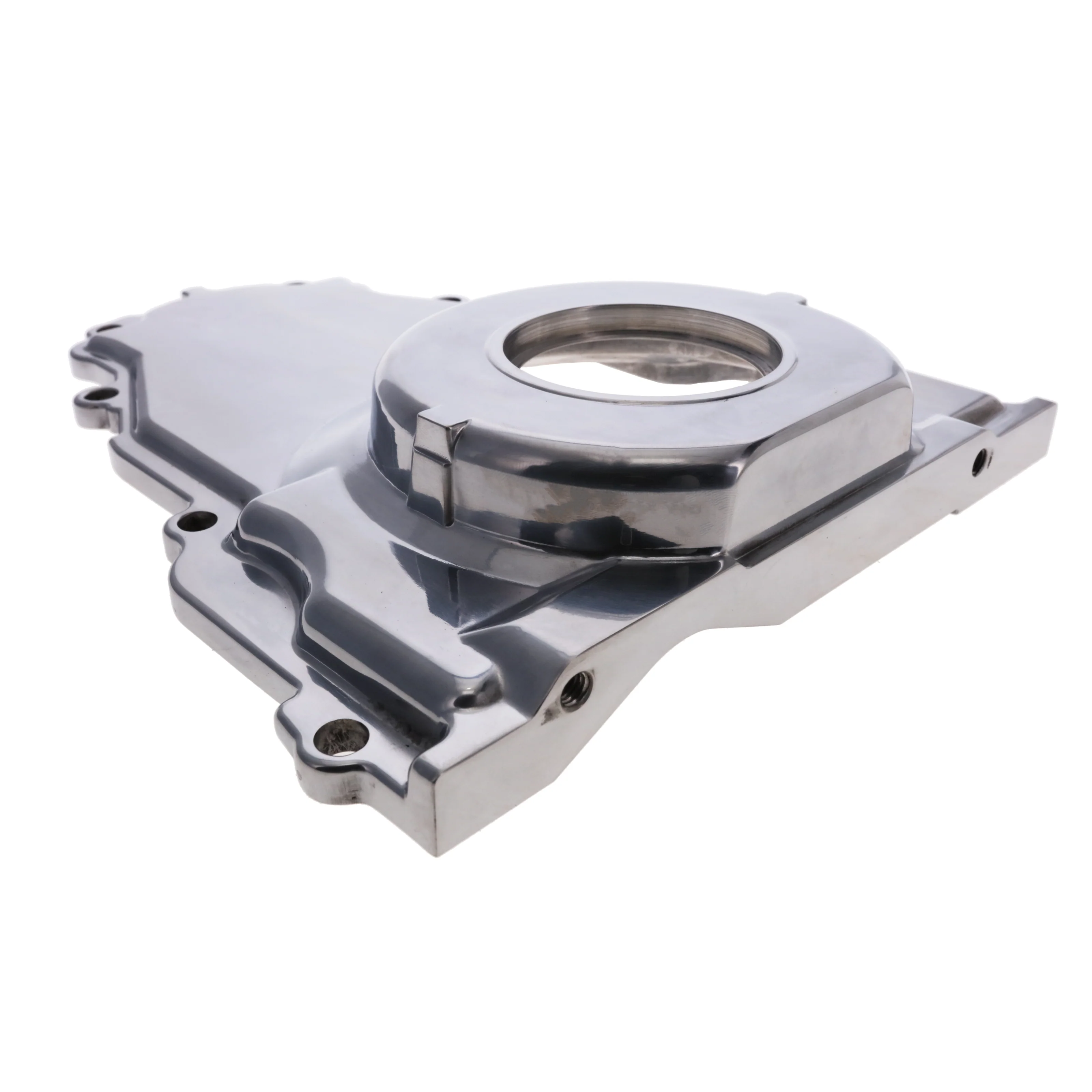 GM LS1/LS6 Polished Aluminum One-piece Timing Cover w/ Hardware - Image 3