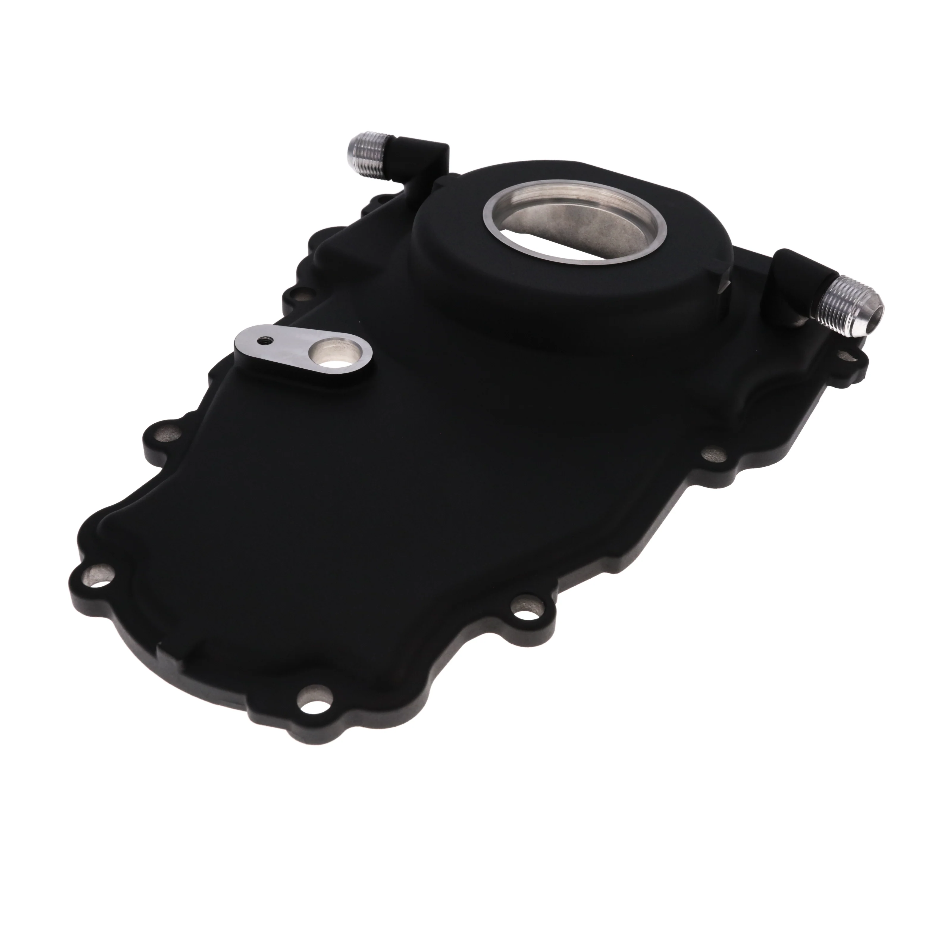GM LS2/LS3 Black Aluminum One-piece Timing Cover w/ Gasket & Crank Seal & Hardware - Image 2