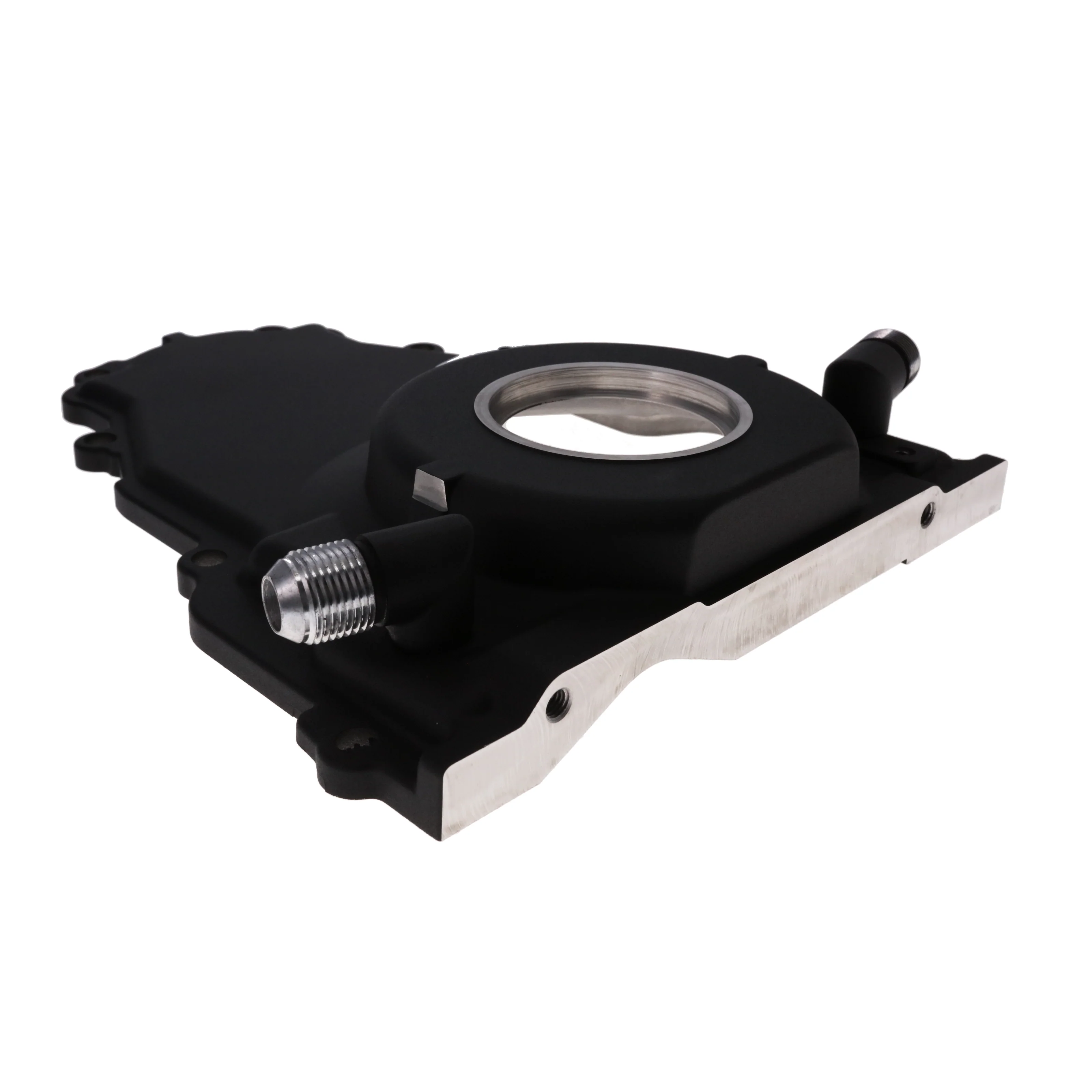 GM LS2/LS3 Black Aluminum One-piece Timing Cover w/ Gasket & Crank Seal & Hardware - Image 3