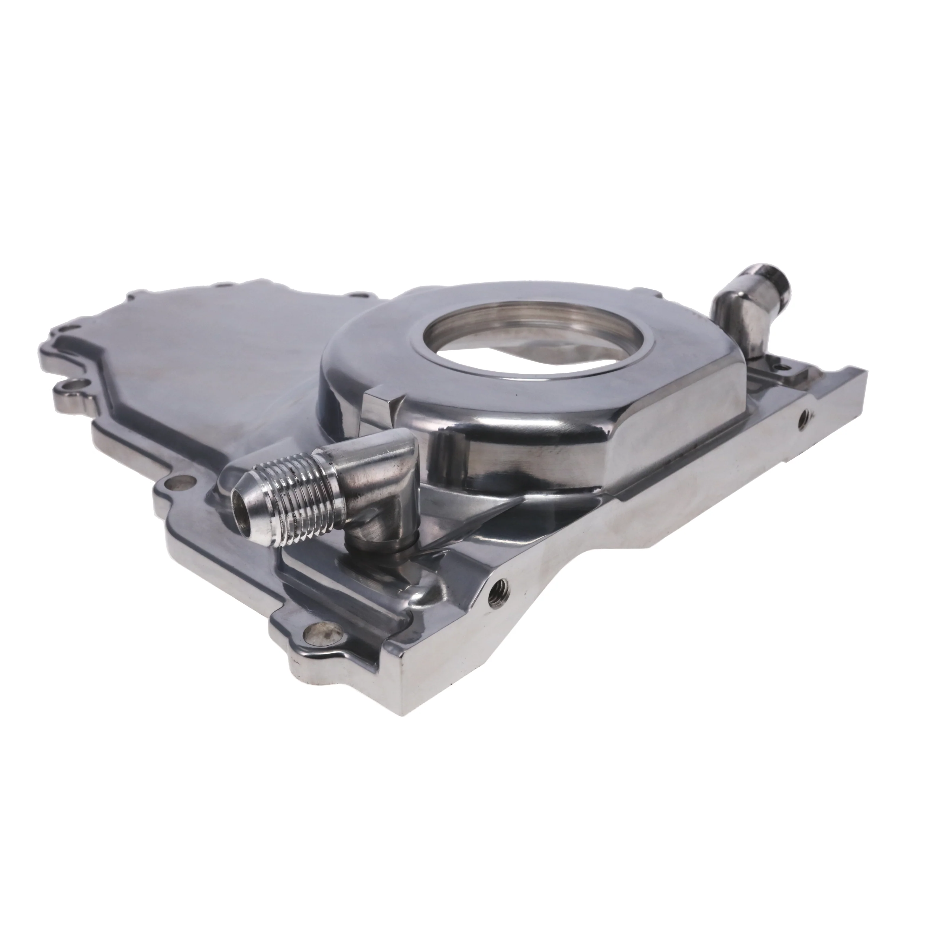GM LS2/LS3 Polished Aluminum One-piece Timing Cover w/ Gasket & Crank Seal & Hardware - Image 3
