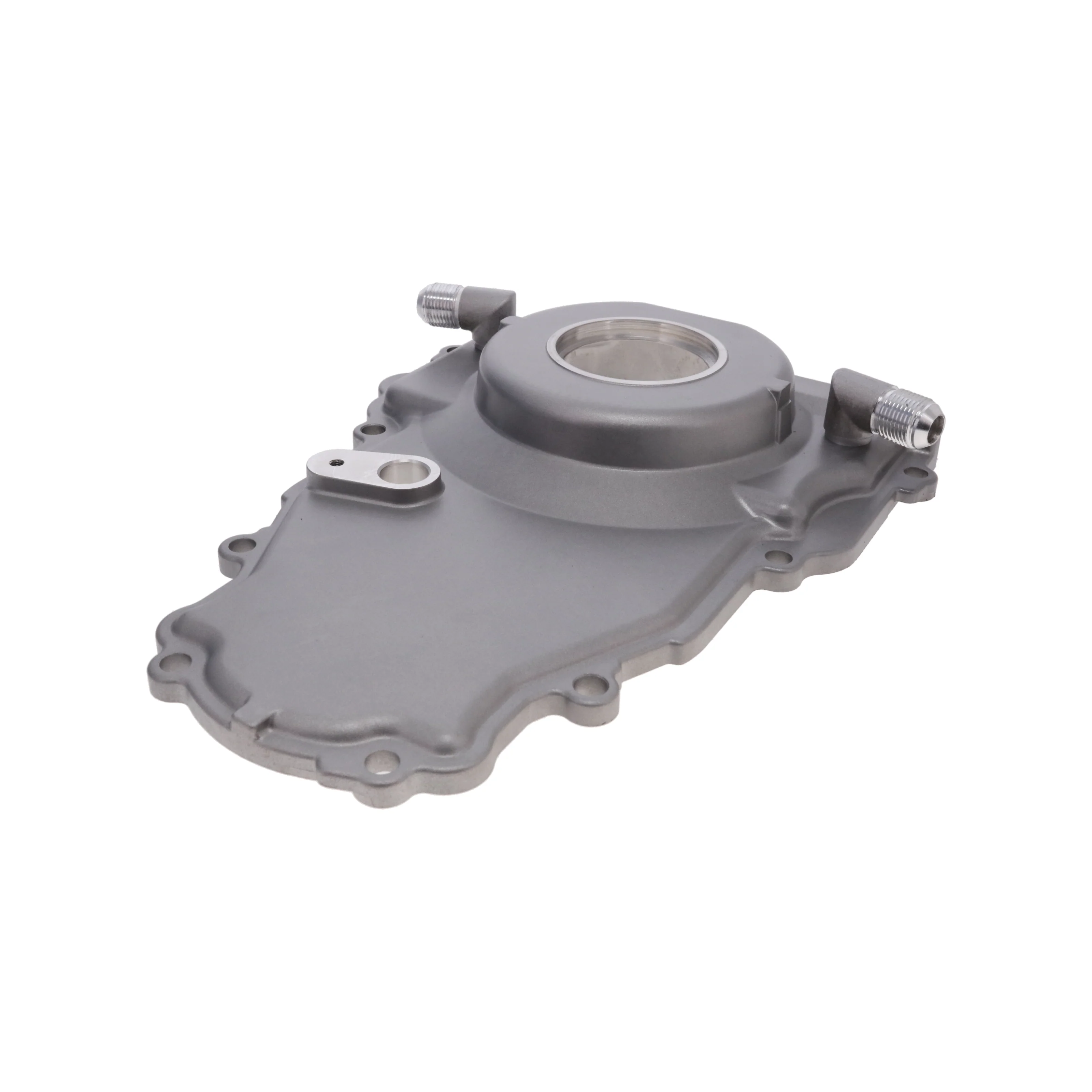GM LS2/LS3 Satin Aluminum One-piece Timing Cover w/ Gasket & Crank Seal & Hardware - Image 2
