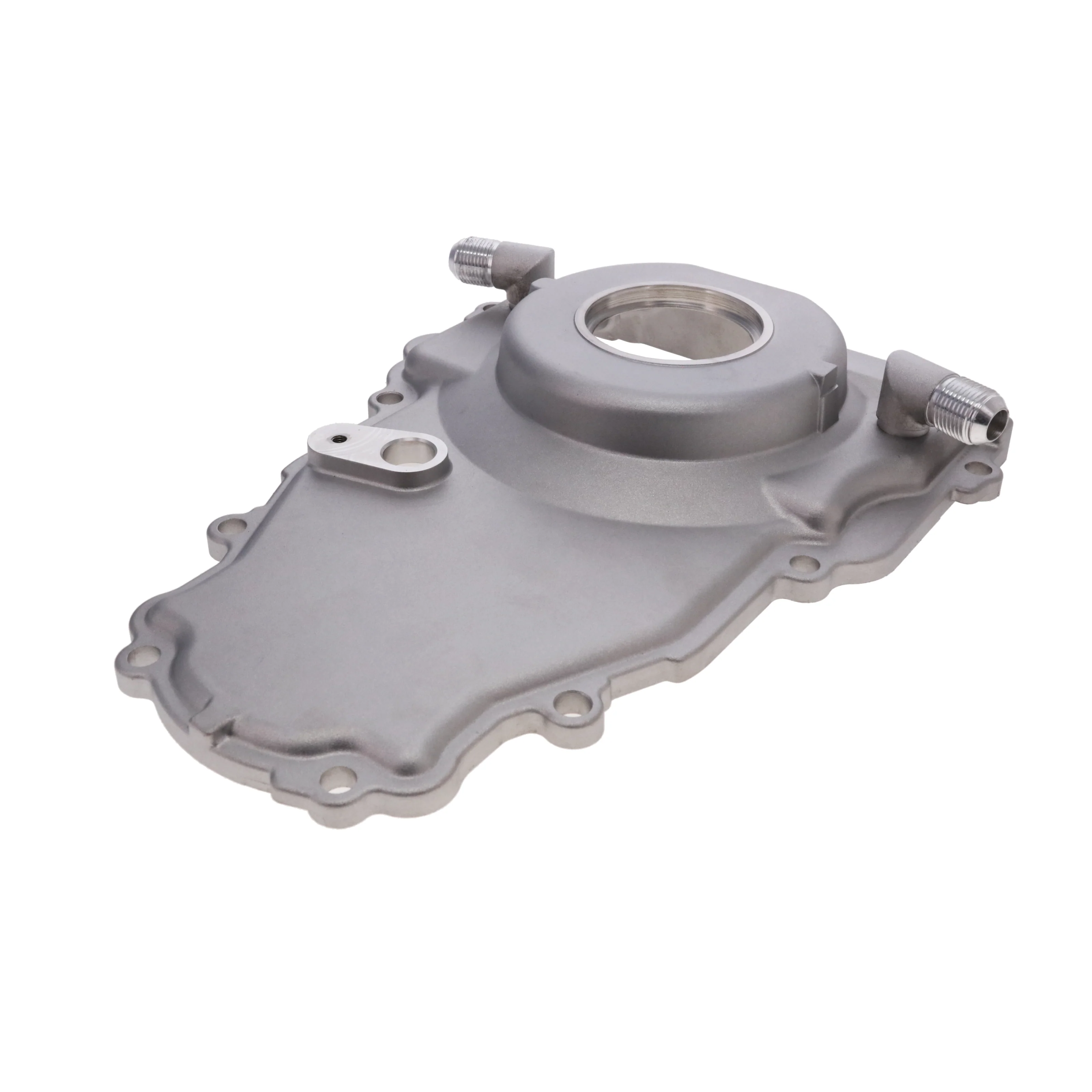 GM LS2/LS3 Satin Aluminum One-piece Timing Cover w/ Hardware & Cam Sensor Provision - Image 2