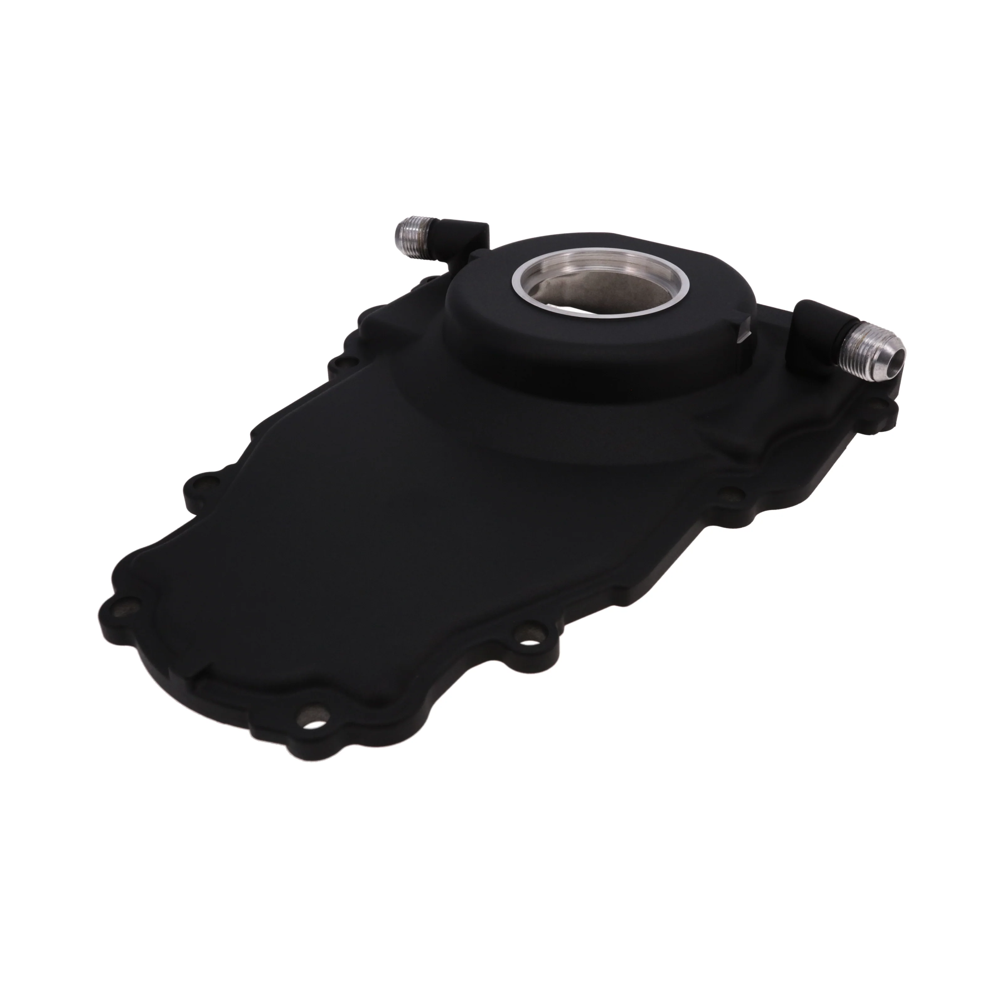 GM LS1/LS6 Black Aluminum One-piece Timing Cover w/ Hardware - Image 2