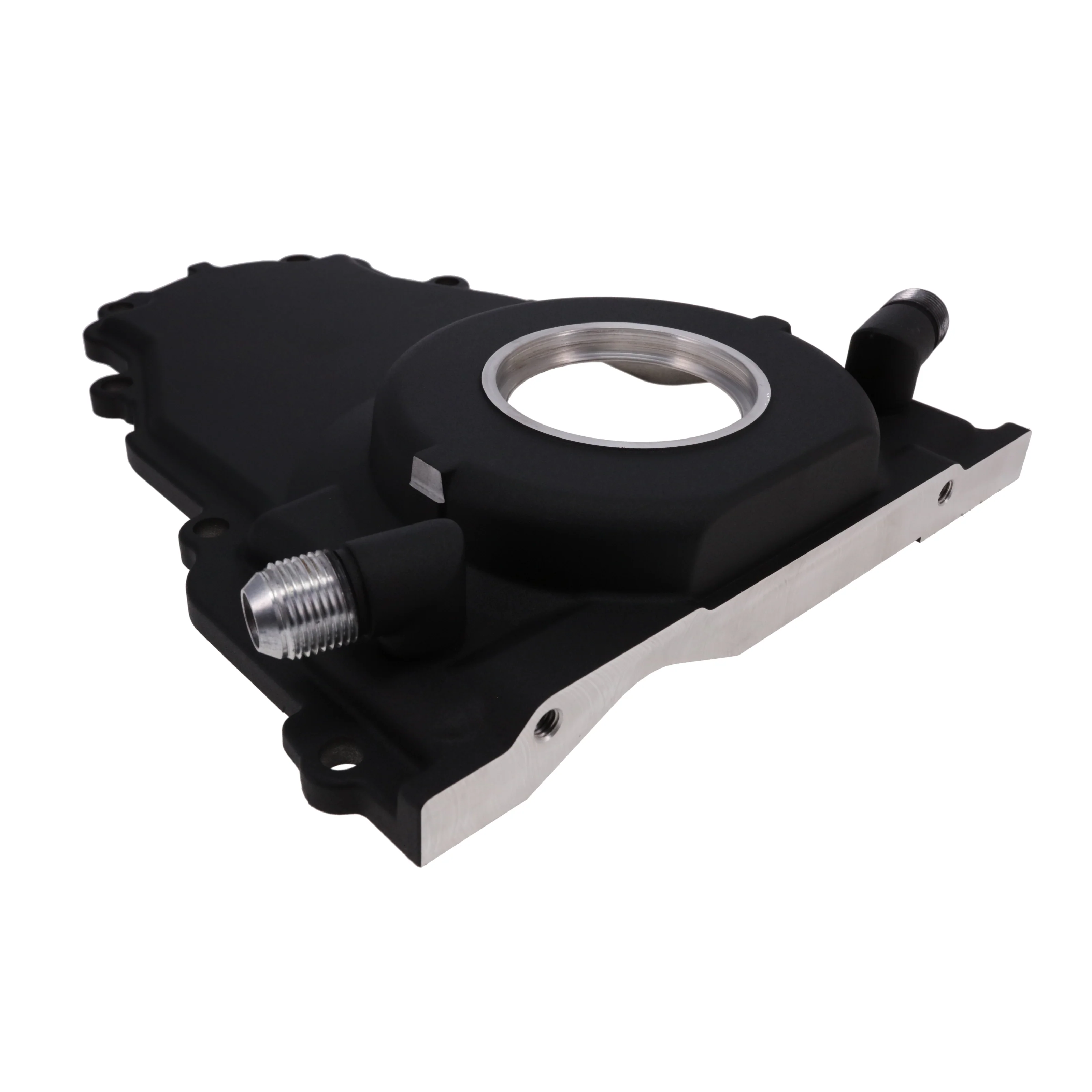 GM LS1/LS6 Black Aluminum One-piece Timing Cover w/ Hardware - Image 3