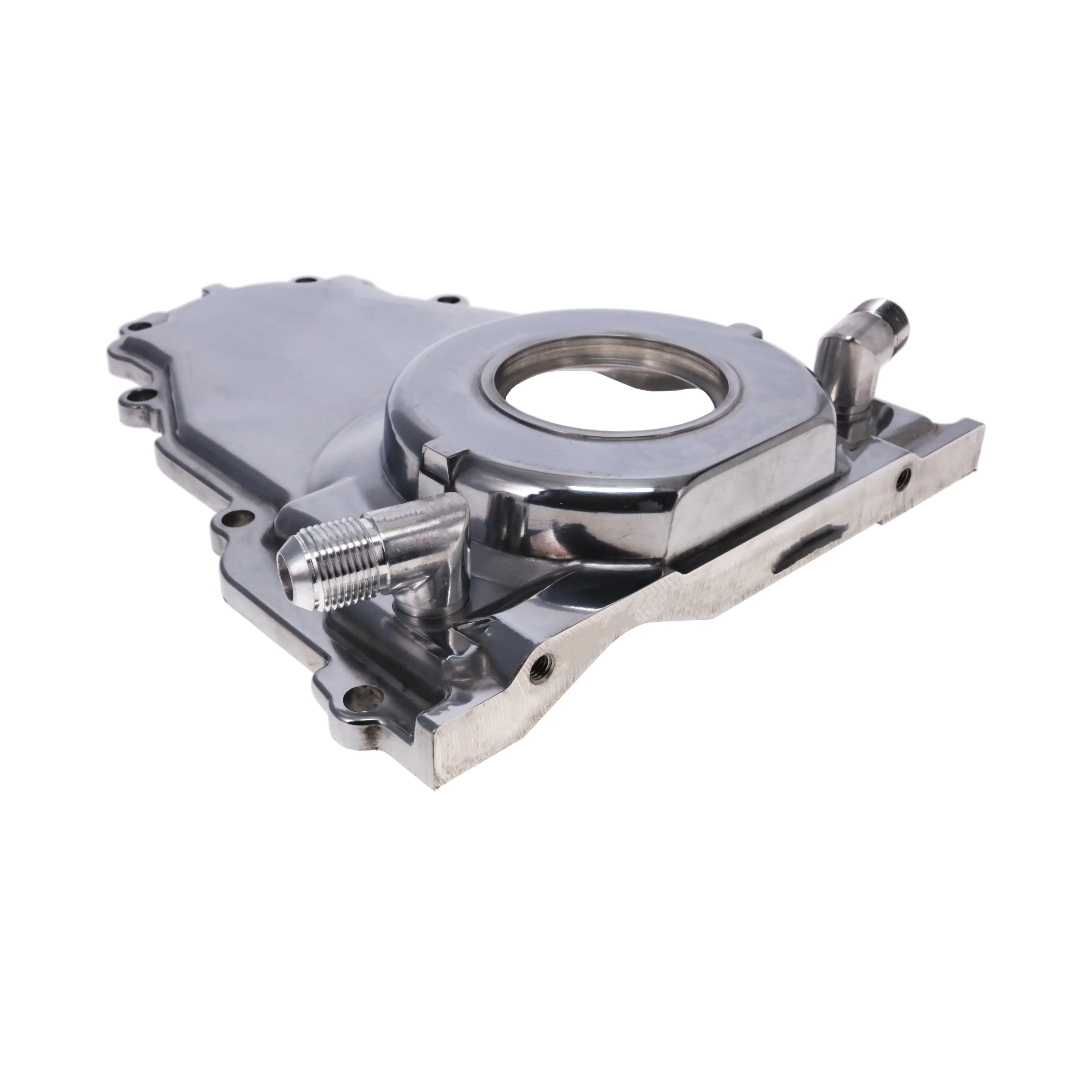 GM LS1/LS6 Polished Aluminum One-piece Timing Cover w/ Gasket & Crank Seal & Hardware - Image 3