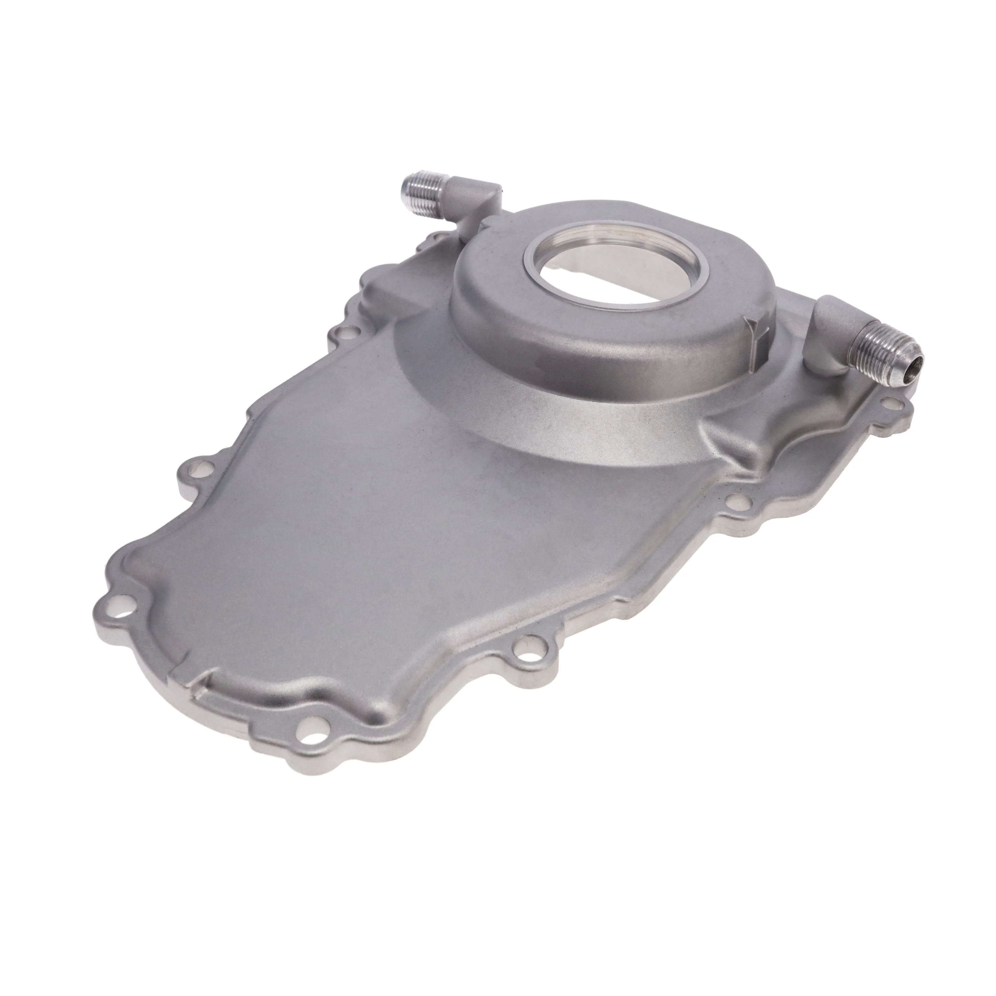 GM LS1/LS6 Satin Aluminum One-piece Timing Cover w/ Gasket & Crank Seal & Hardware - Image 2