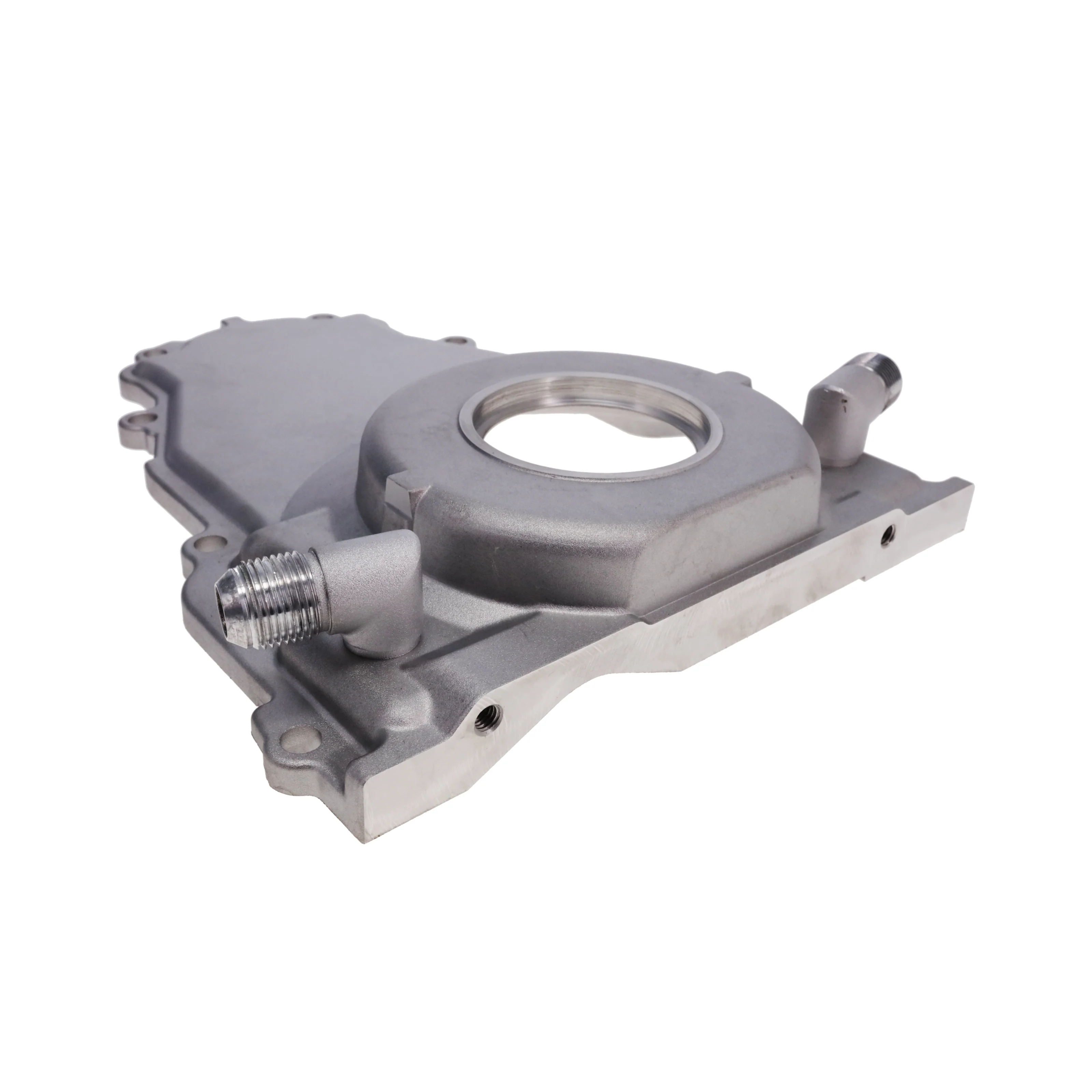 GM LS1/LS6 Satin Aluminum One-piece Timing Cover w/ Gasket & Crank Seal & Hardware - Image 3
