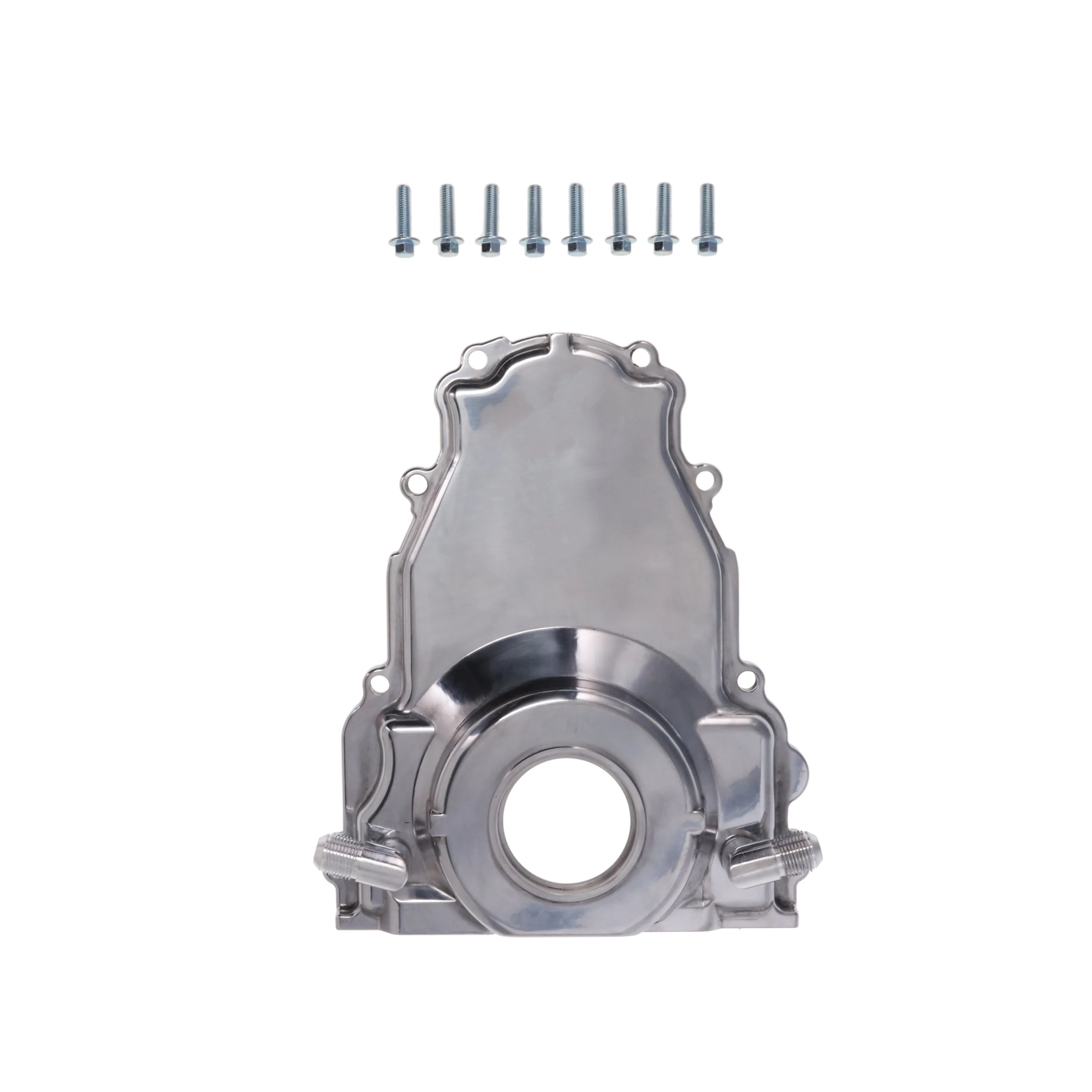 GM LS1/LS6 Polished Aluminum One-piece Timing Cover w/ Hardware