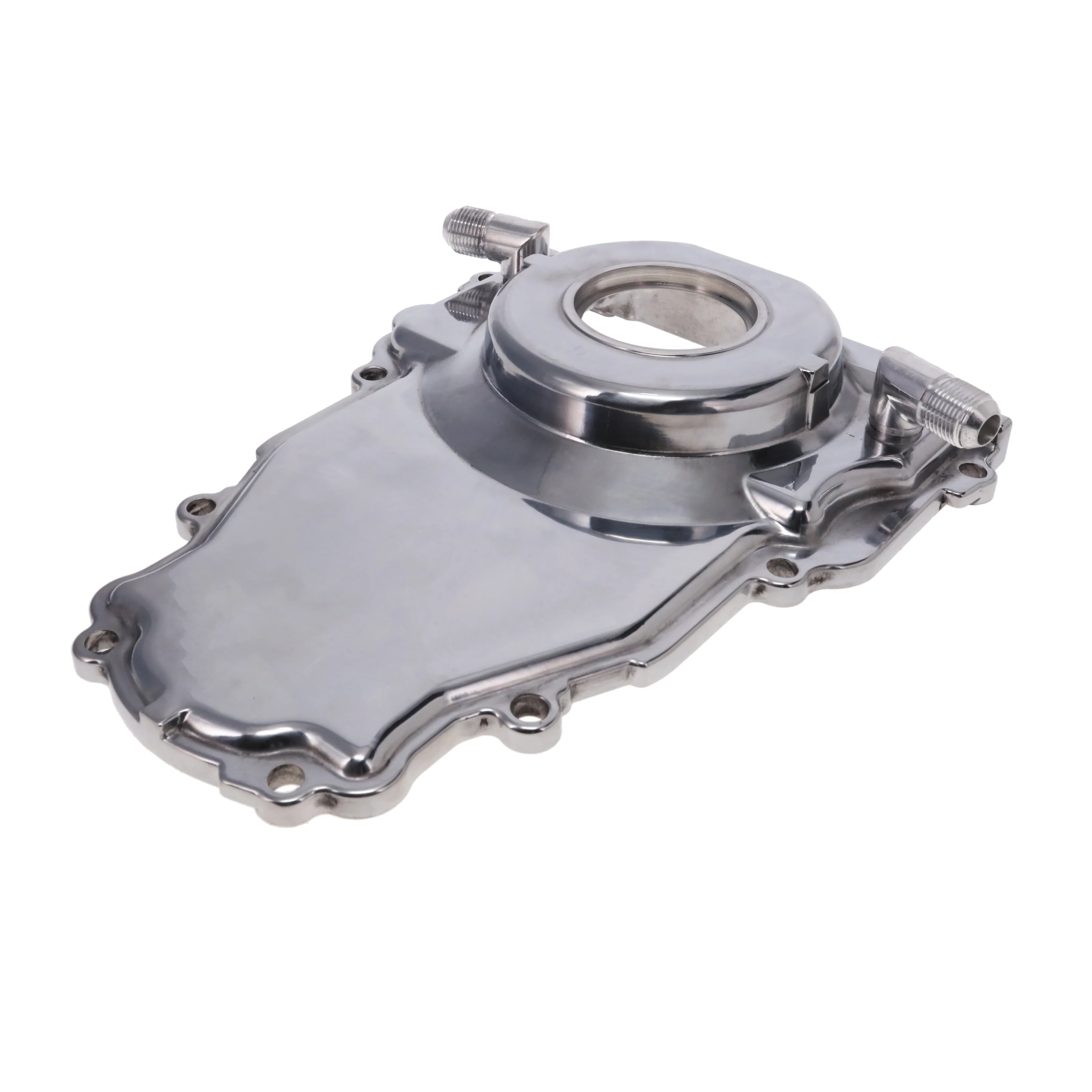 GM LS1/LS6 Polished Aluminum One-piece Timing Cover w/ Hardware - Image 2