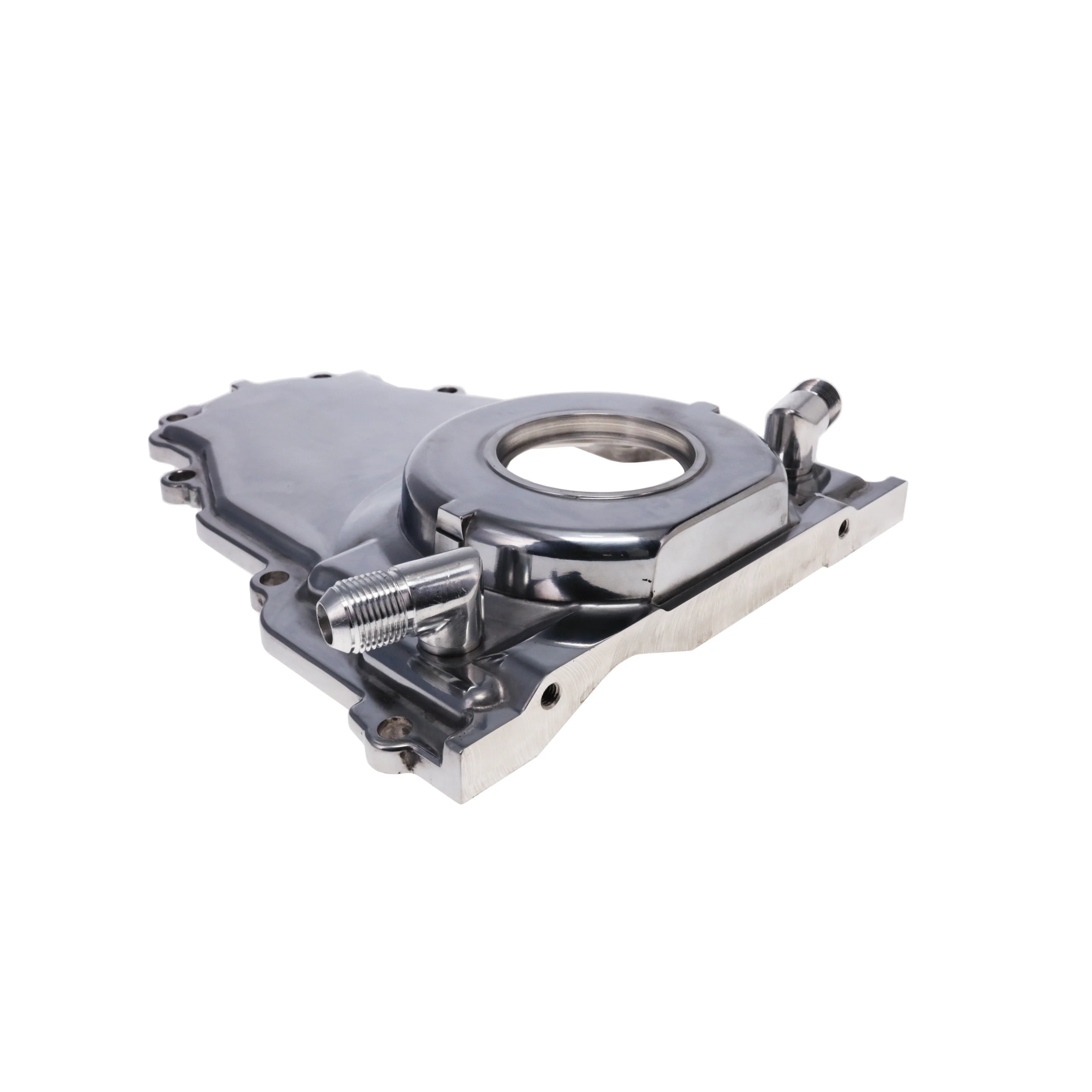 GM LS1/LS6 Polished Aluminum One-piece Timing Cover w/ Hardware - Image 3