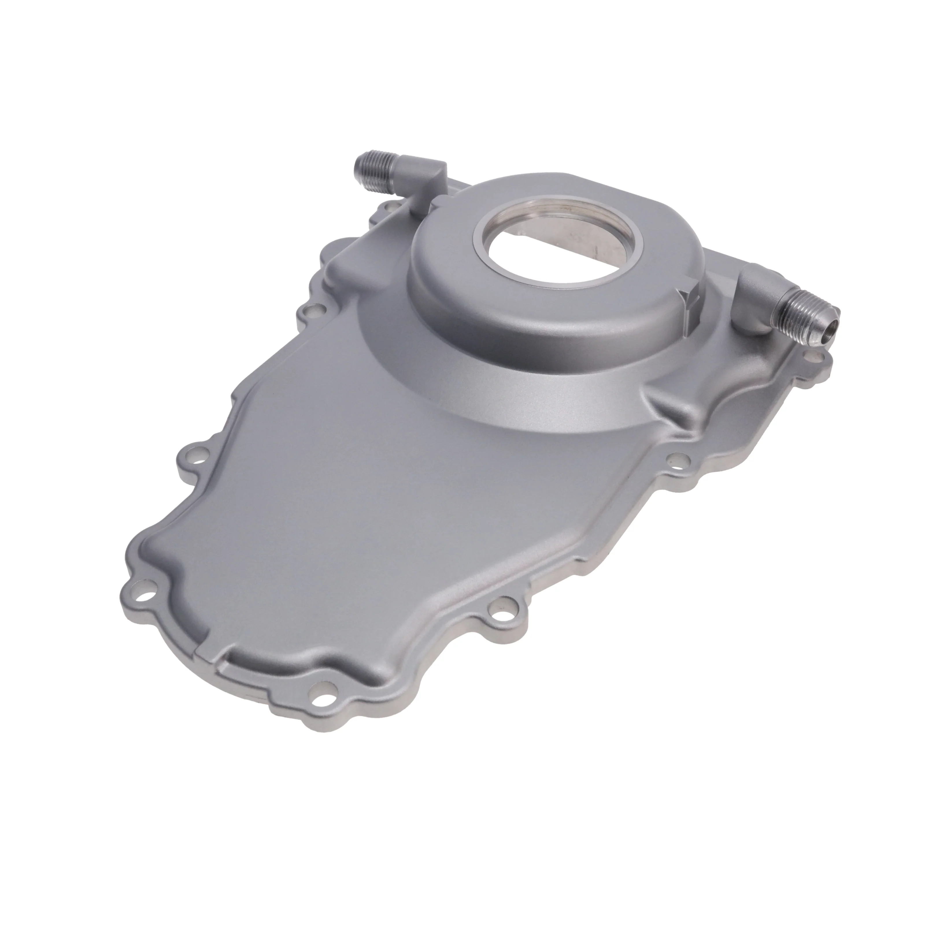 GM LS1/LS6 Satin Aluminum One-piece Timing Cover w/ Hardware - Image 2