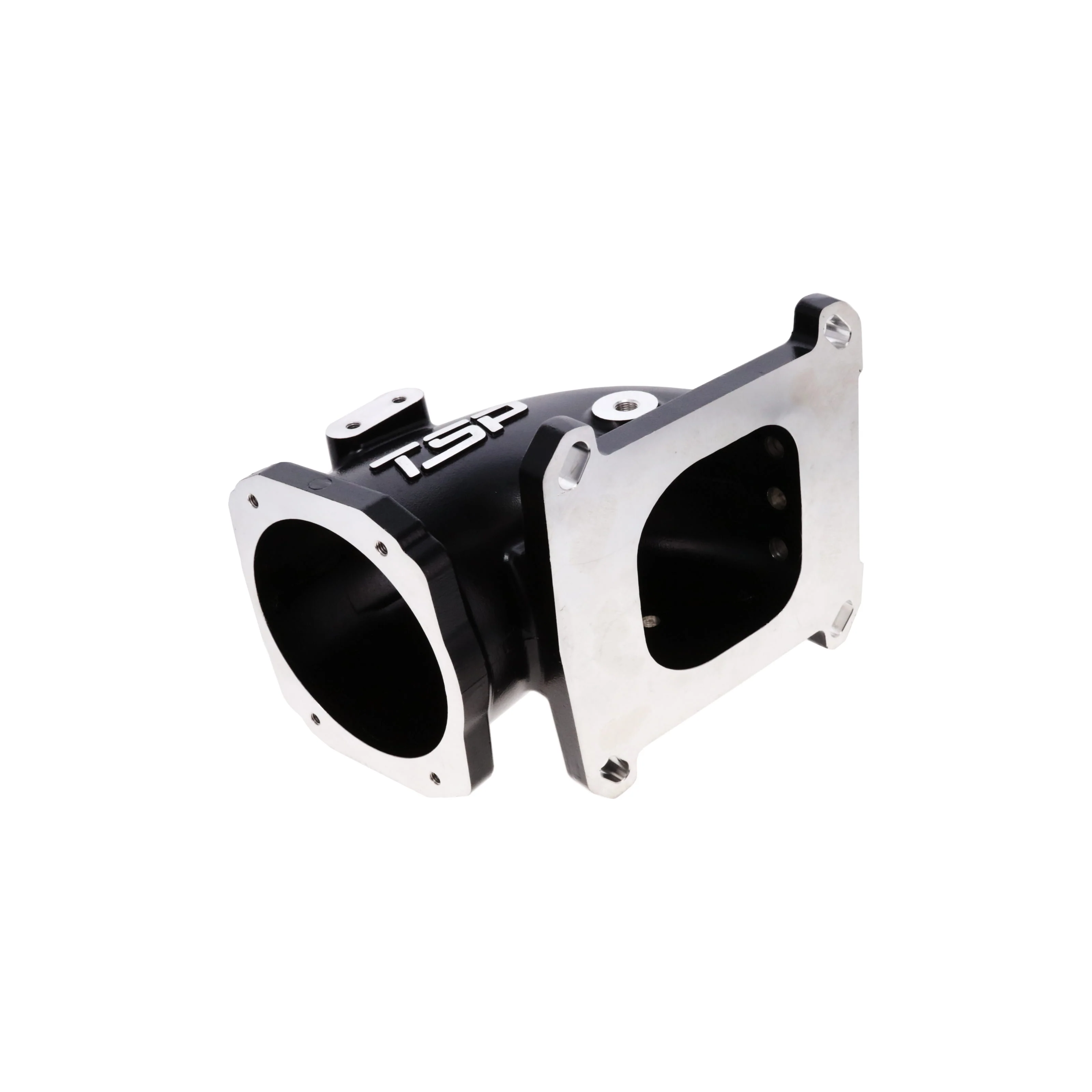 GM LS 104mm Cast Aluminum Throttle Body Elbow with 4150 Flange - Black - Image 4