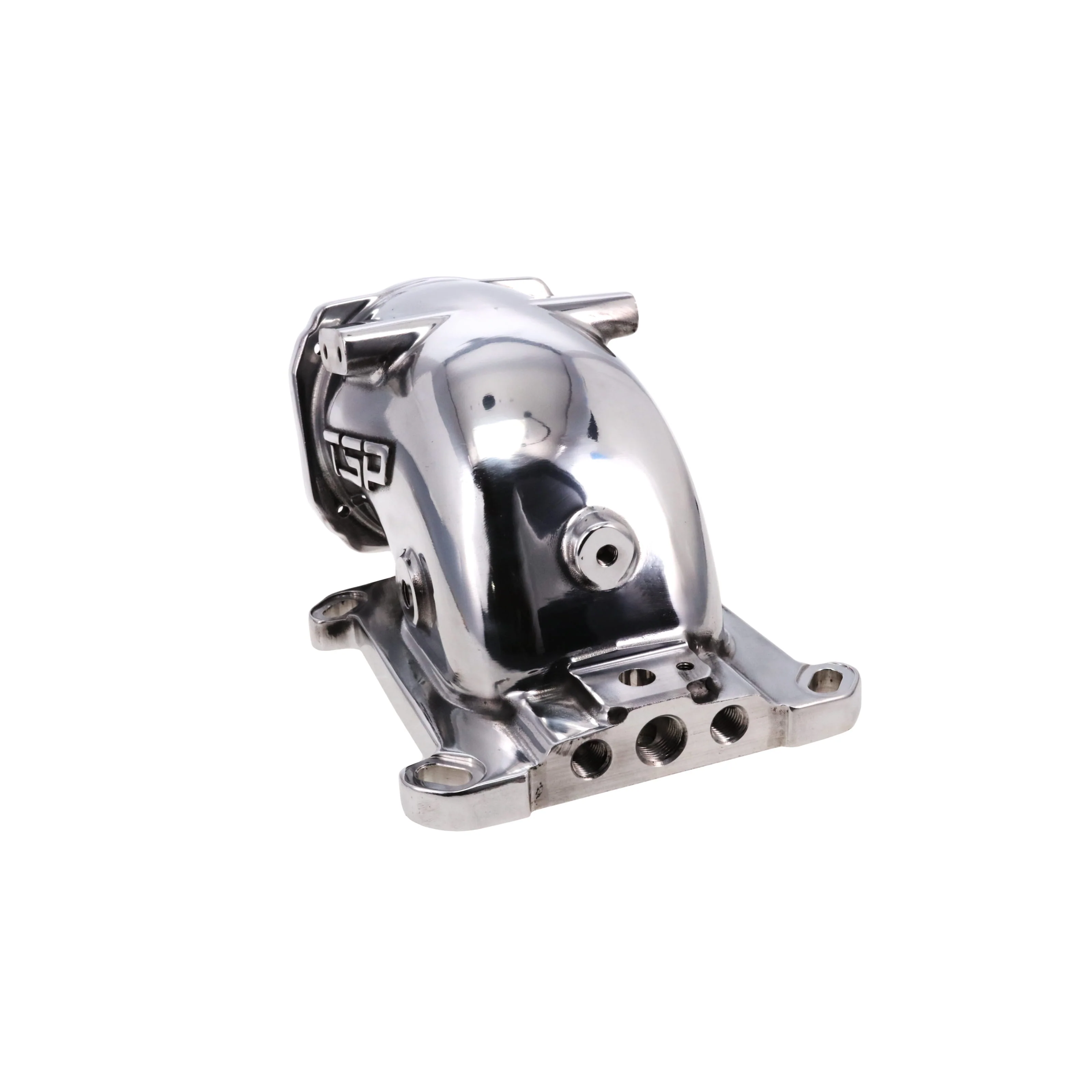 GM LS 104mm Cast Aluminum Throttle Body Elbow with 4150 Flange - Polished - Image 4