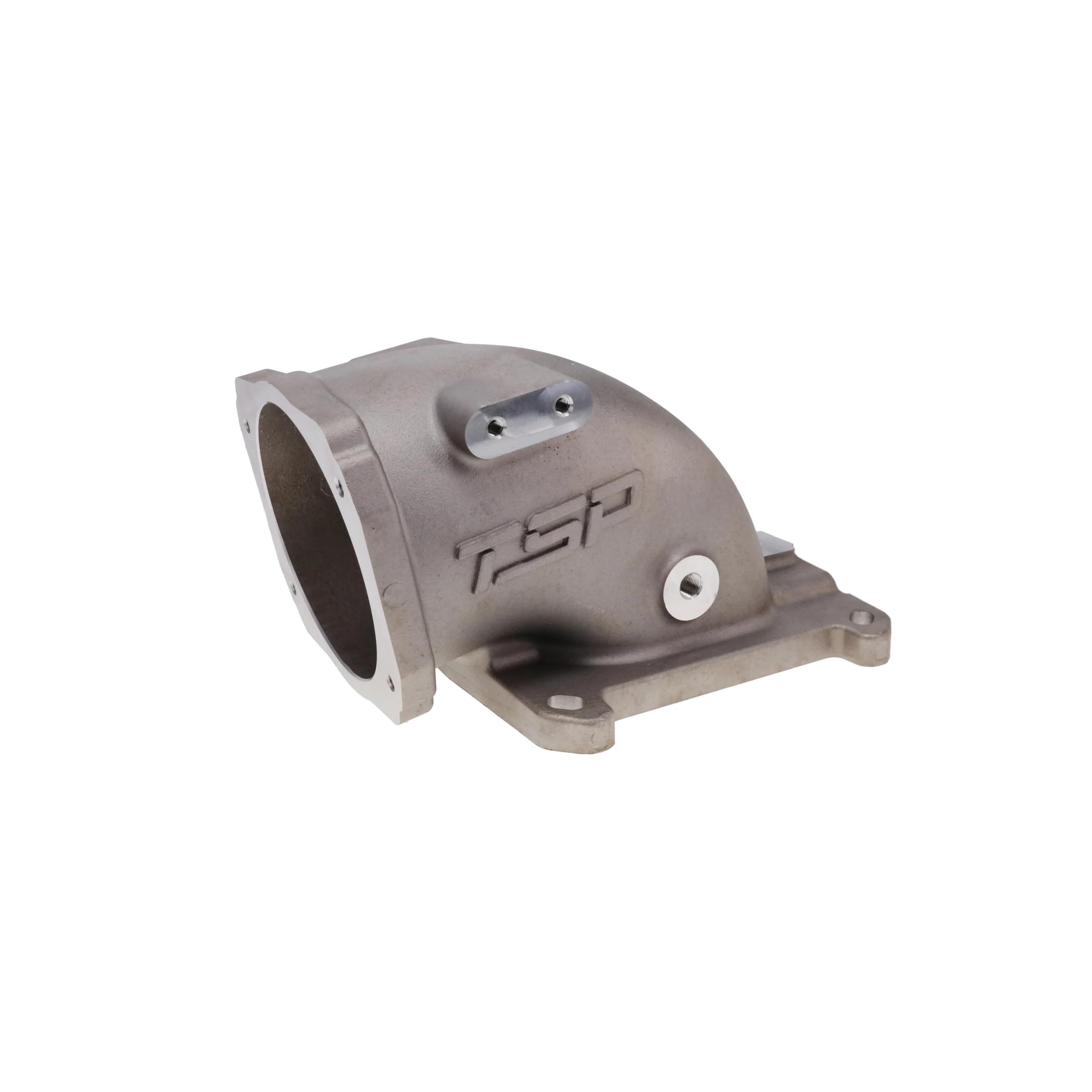 GM LS 104mm Cast Aluminum Throttle Body Elbow with 4150 Flange - Satin