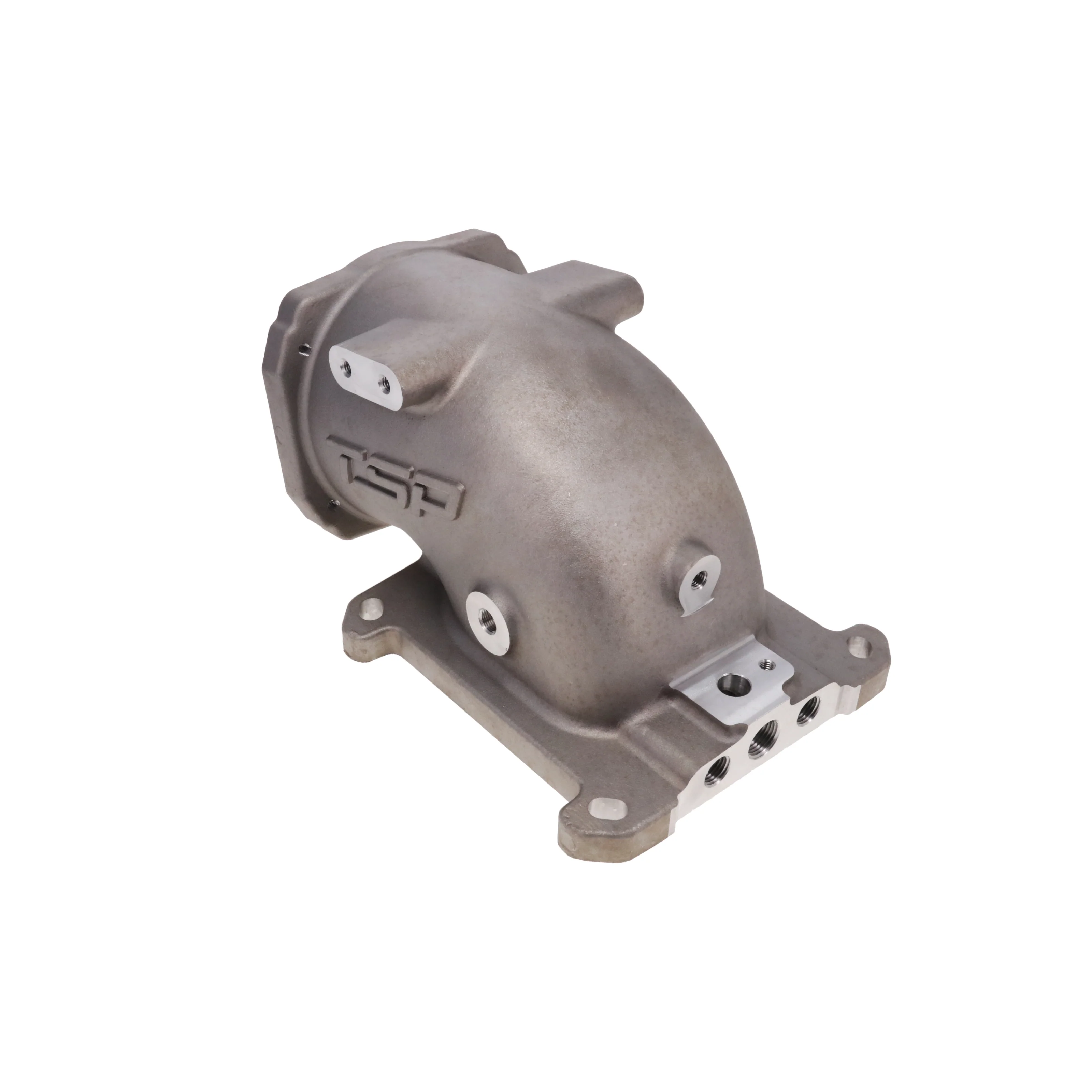 GM LS 104mm Cast Aluminum Throttle Body Elbow with 4150 Flange - Satin - Image 2