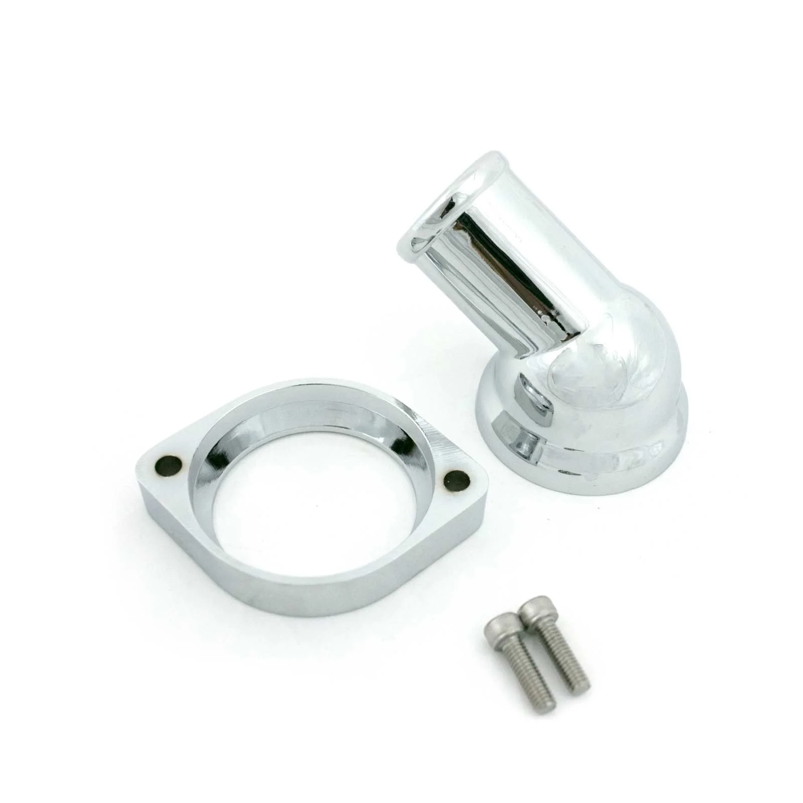 GM LS Aluminum 30° Swivel Water Neck - Chrome - Image 3