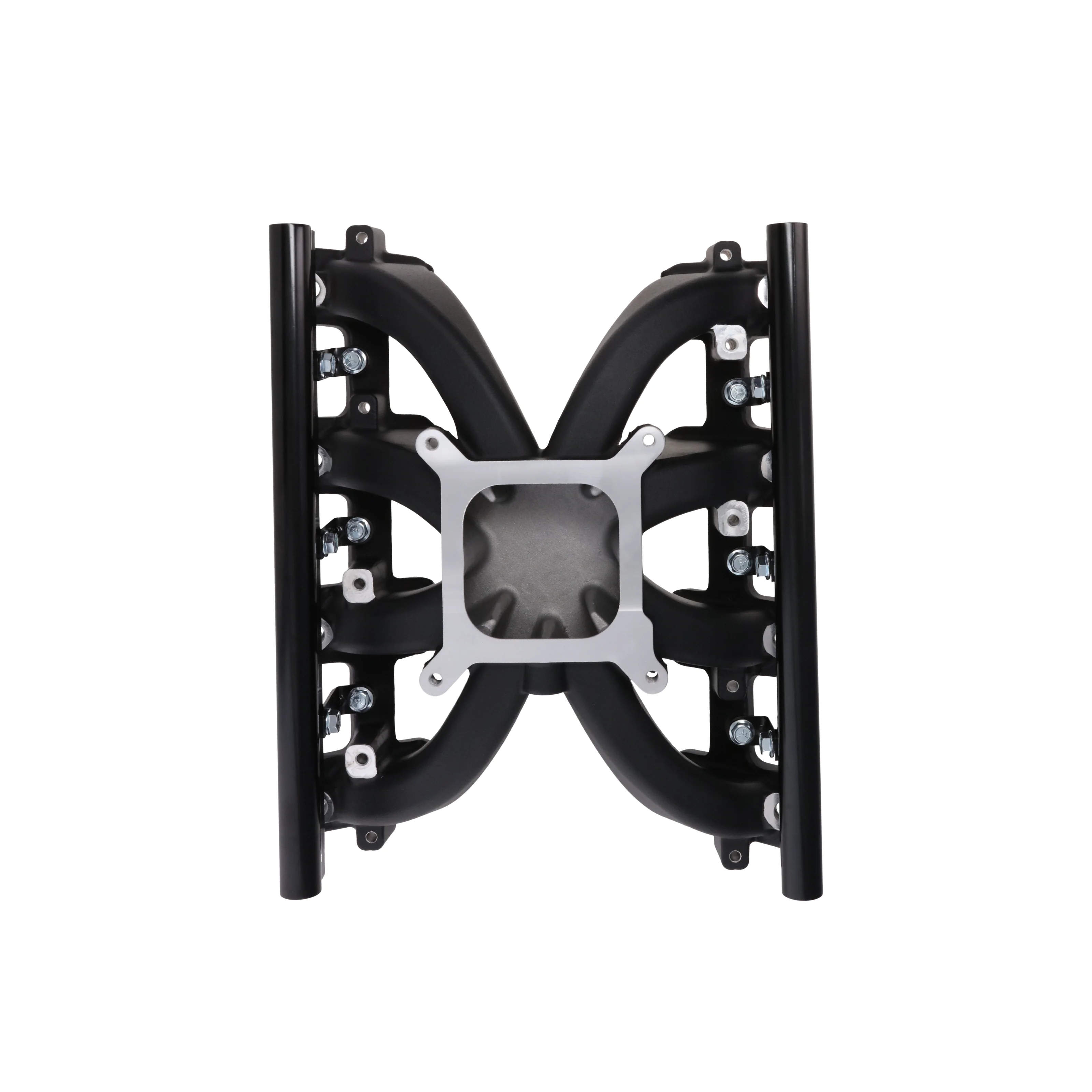 GM LS Cathedral Port EFI Single Plane Aluminum Intake Manifold - Black - Image 3