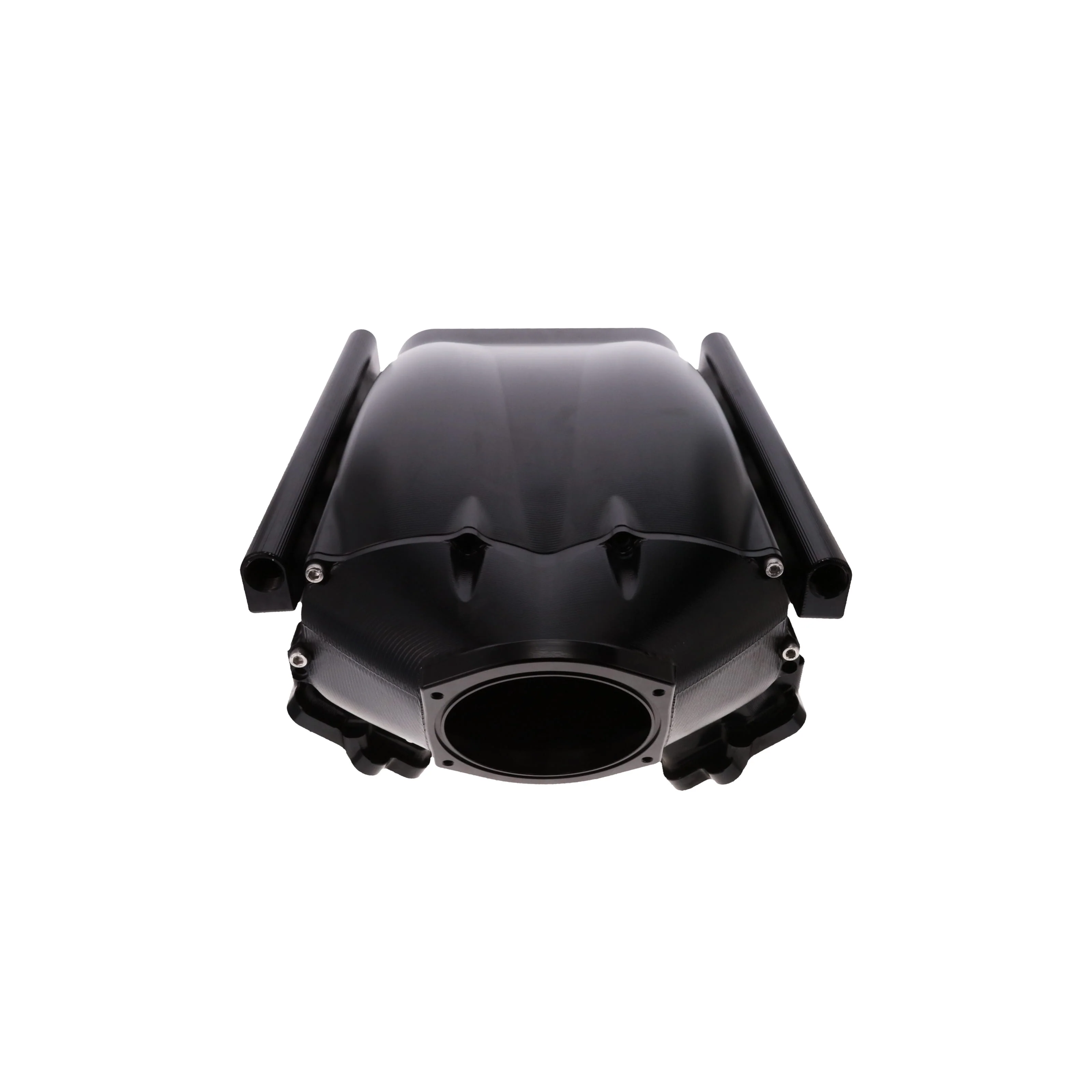 GM LS Cathedral Port V Series Billet Aluminum Low-Rise Intake Manifold - Black - Image 2