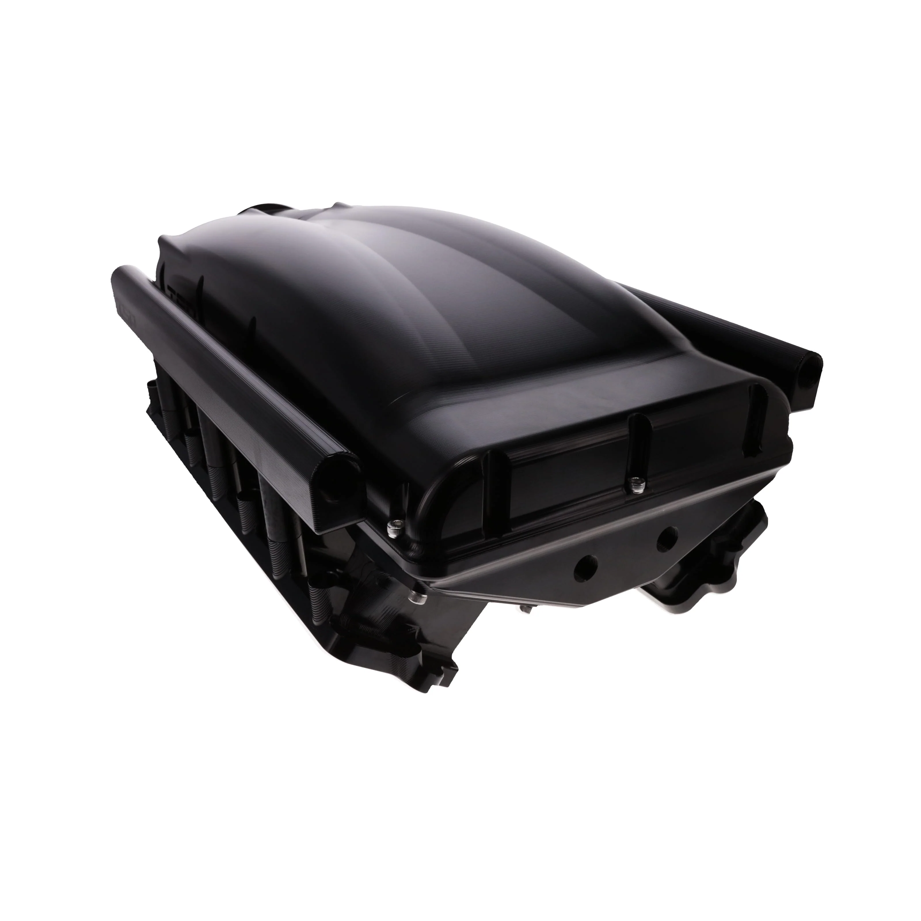 GM LS Cathedral Port V Series Billet Aluminum Low-Rise Intake Manifold - Black - Image 3