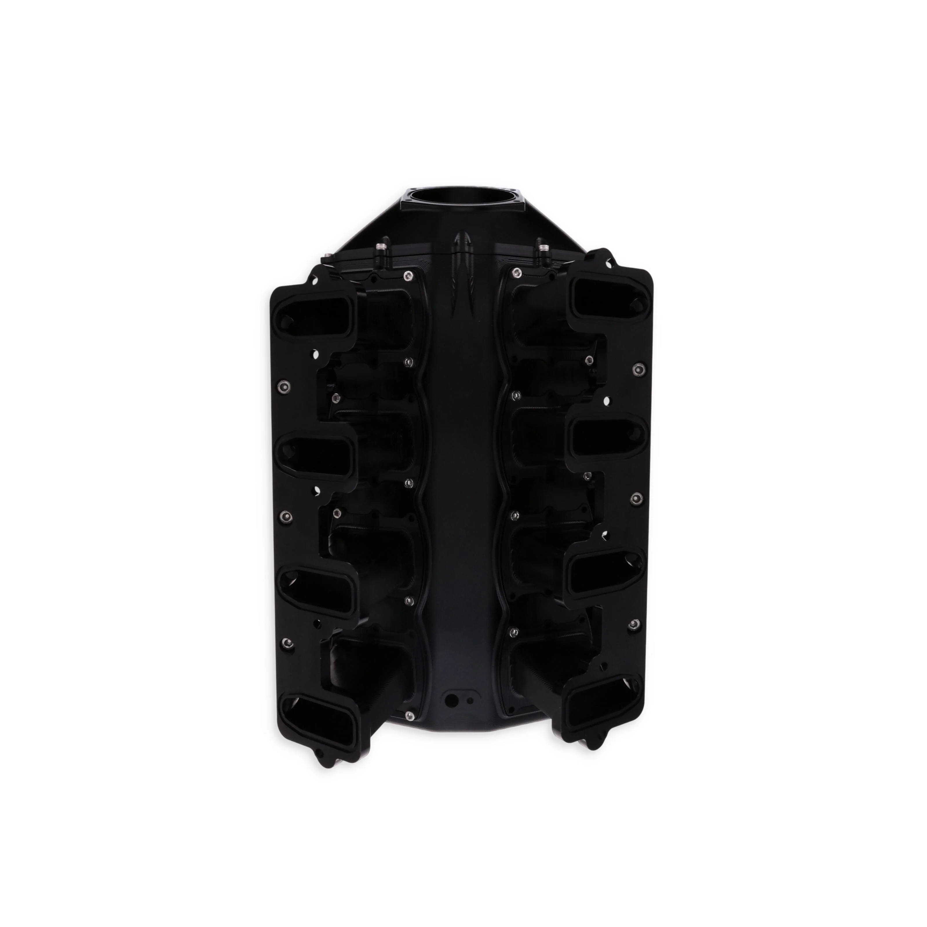GM LS Cathedral Port V Series Billet Aluminum Mid-Rise Intake Manifold - Black - Image 5