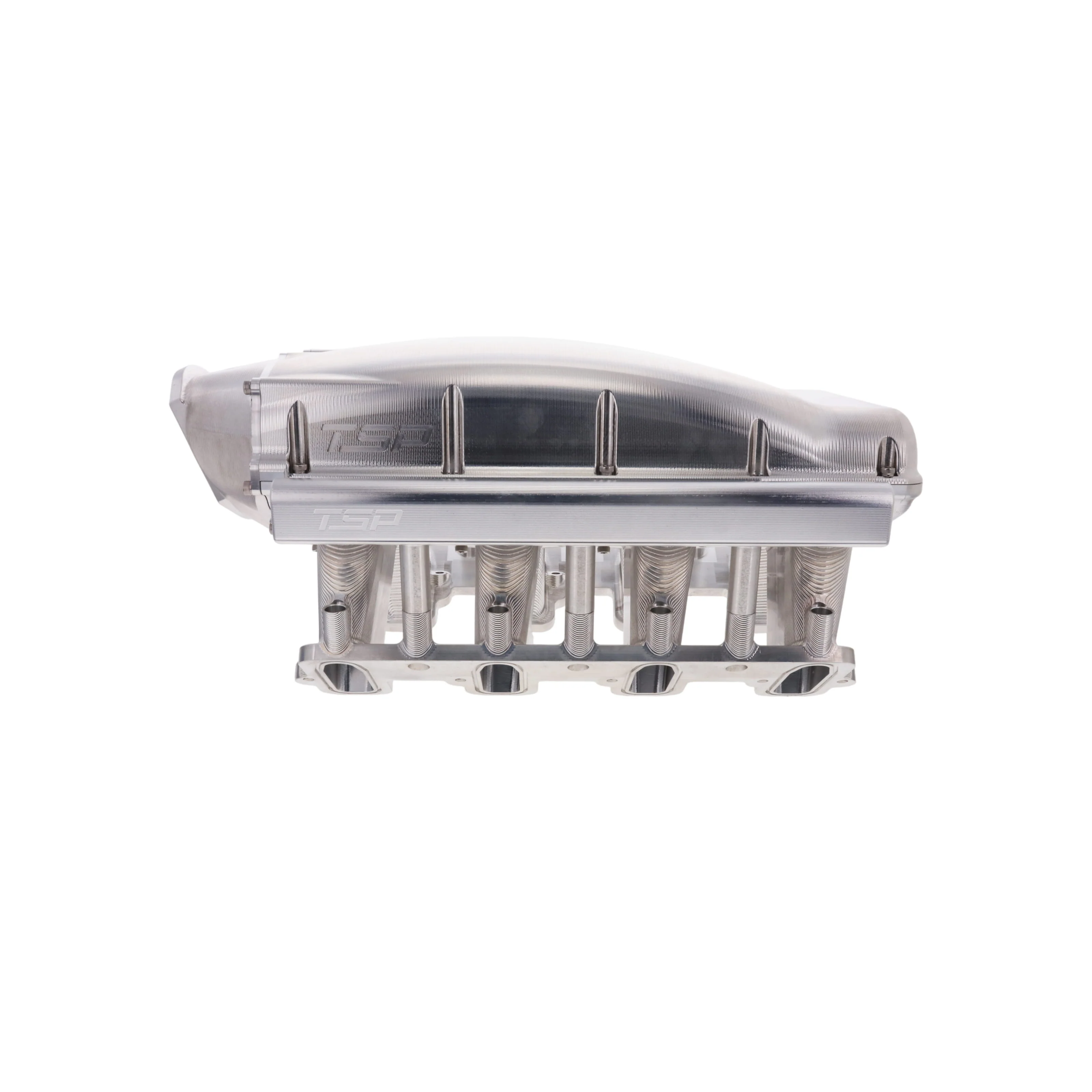GM LS Cathedral Port V Series Billet Aluminum Mid-Rise Intake Manifold - Natural - Image 2