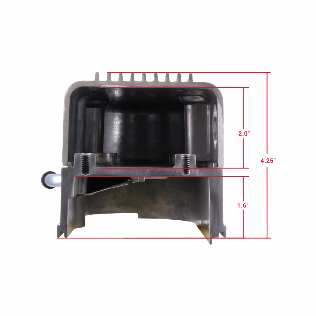GM LS Finned Cast Aluminum Valve Covers with Coil Mounts and Covers - Black - Image 4