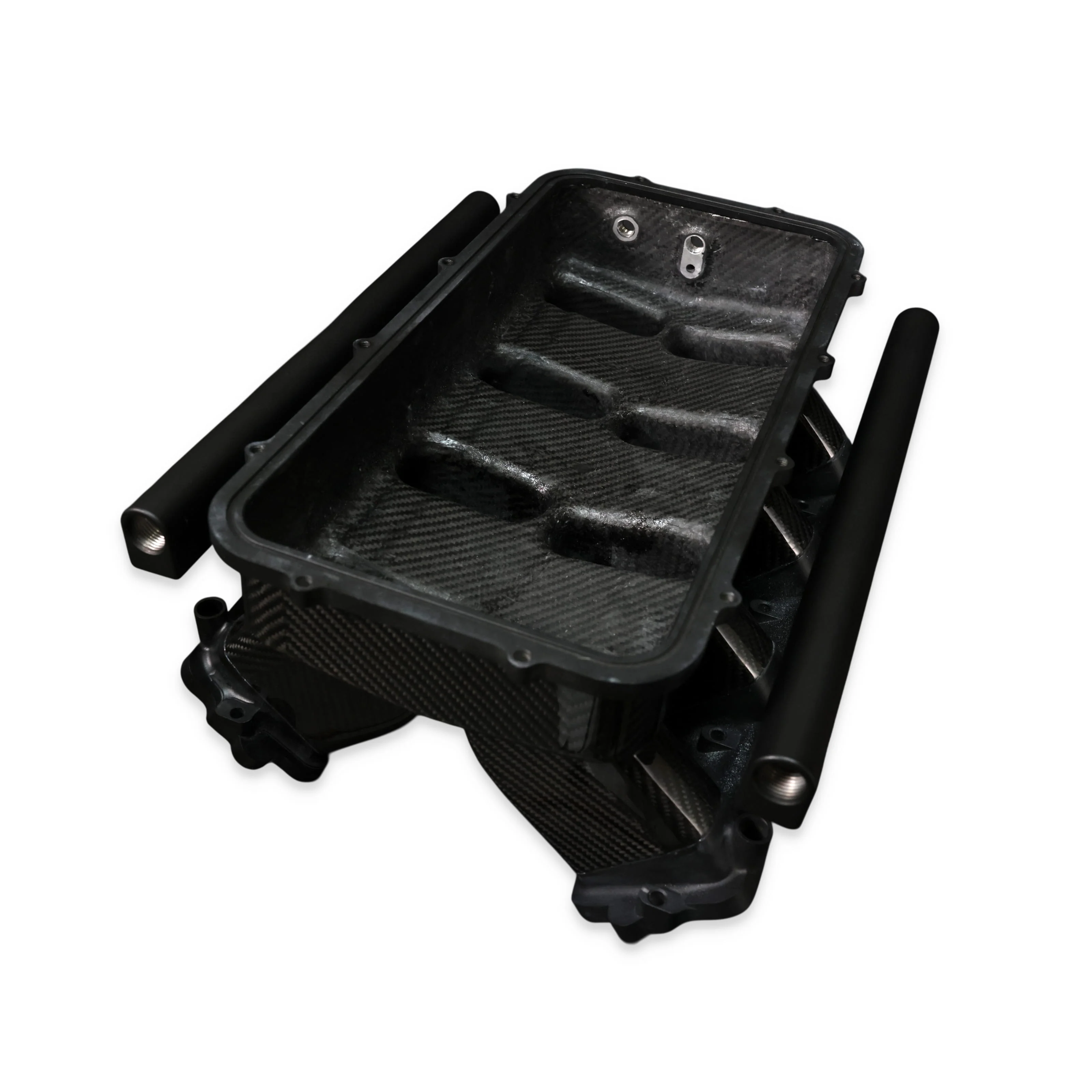 GM LS Gen III Cathedral Port Carbon Fiber Hi-Rise Intake Manifold - Image 6