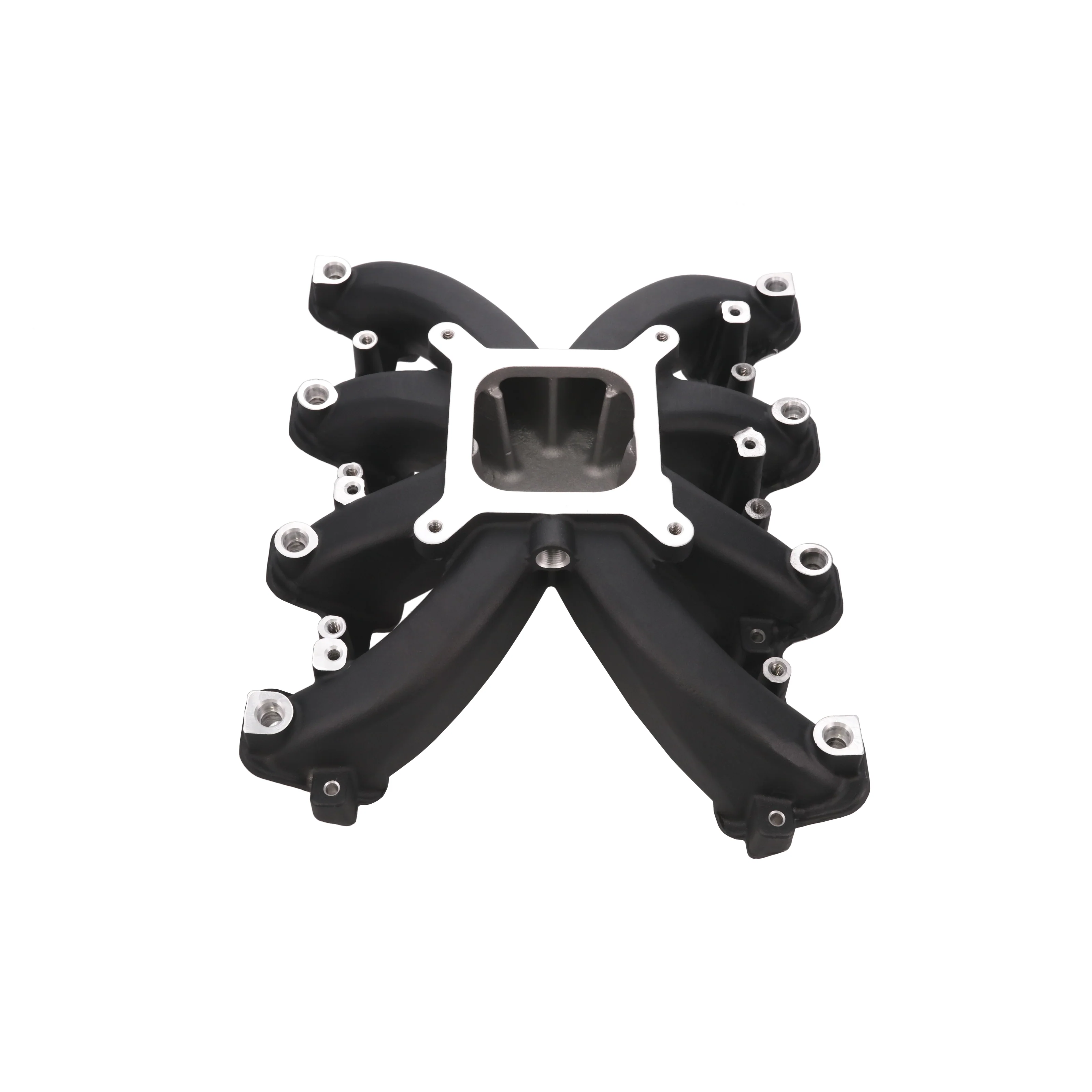 GM LS Rectangle Port EFI Single Plane Aluminum Intake Manifold - Black - Image 2