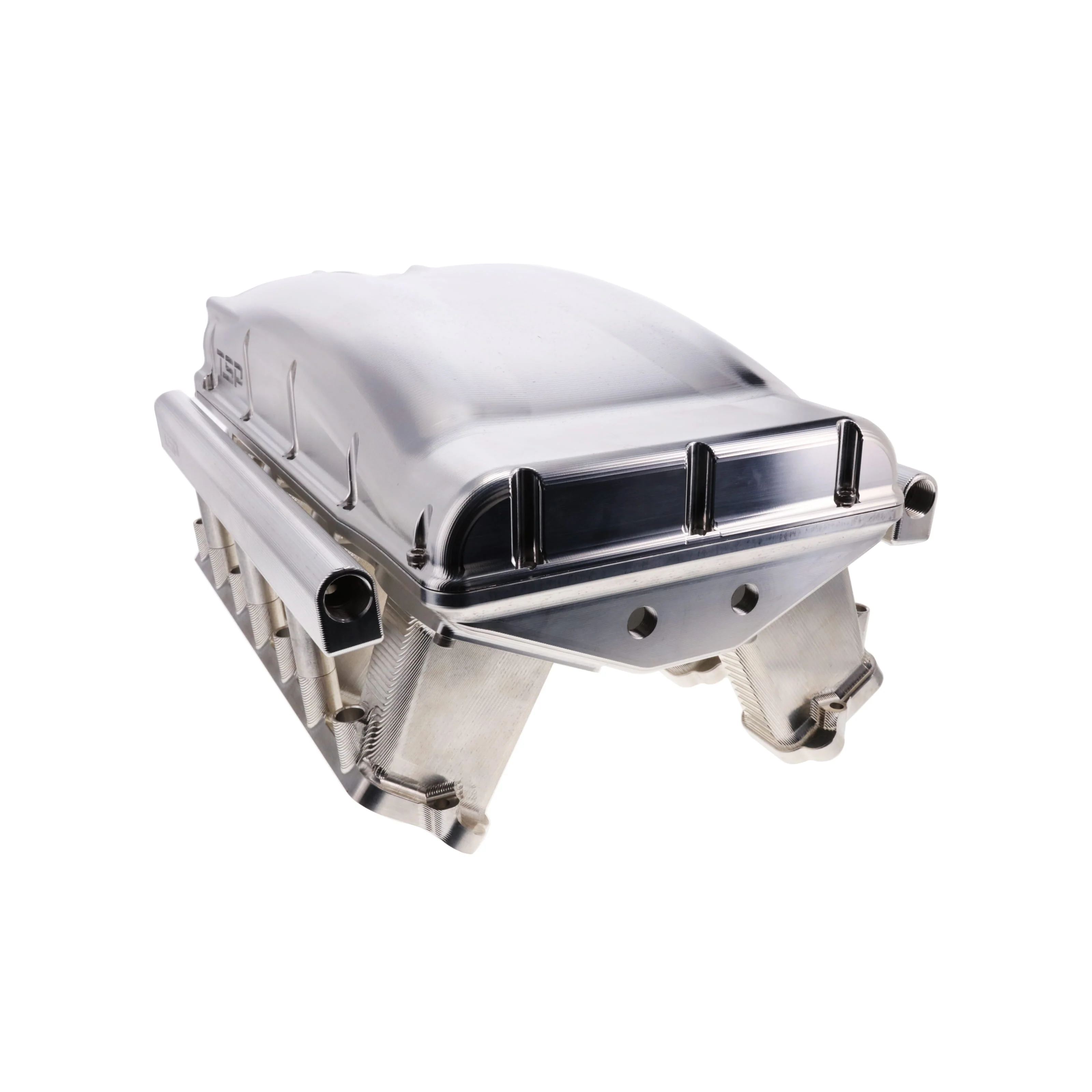 GM LS Rectangle Port V Series Billet Aluminum Hi-Rise Intake - Natural - Image 6