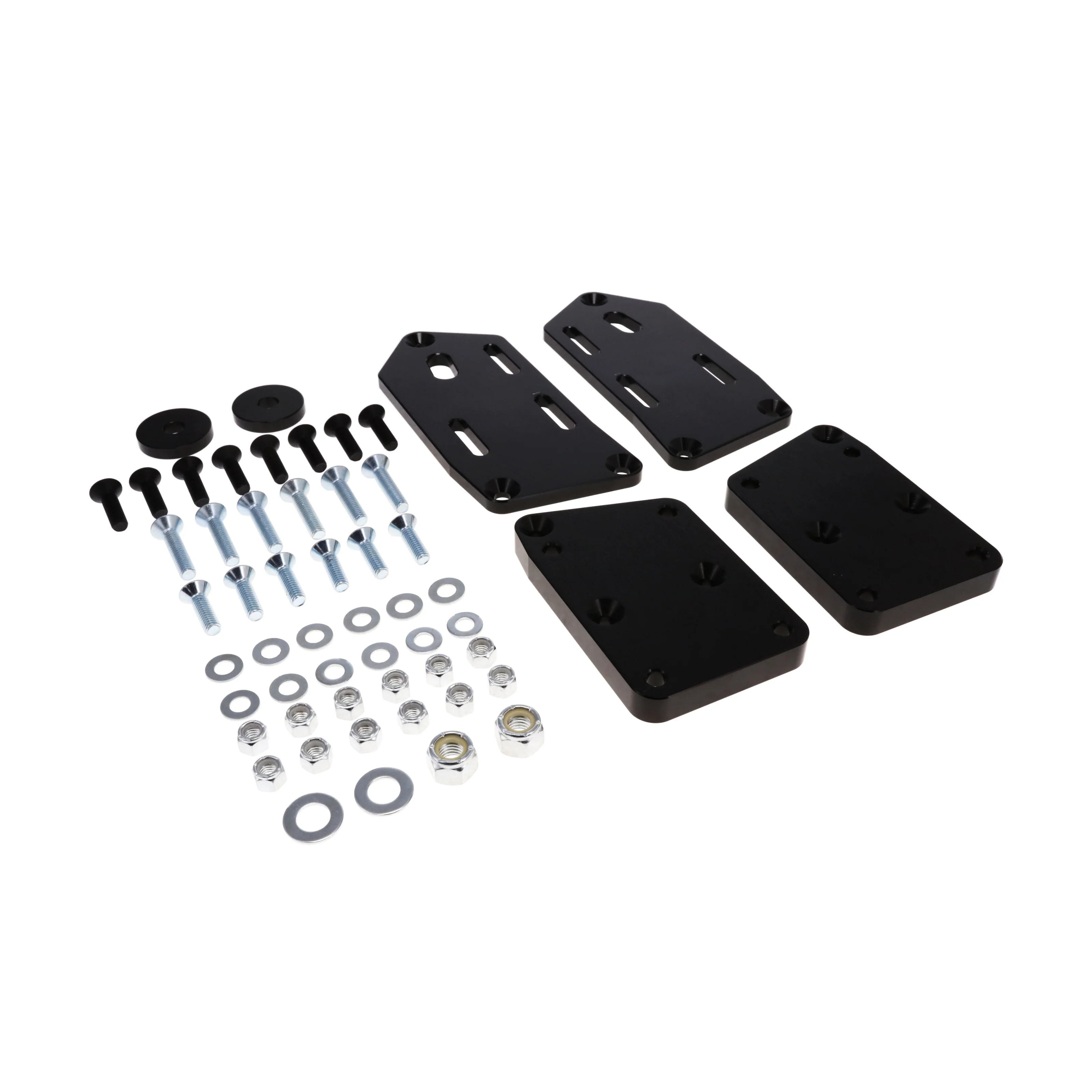 GM LS to Ford Fox Body Black Motor Mount Adapter Plates - Image 2
