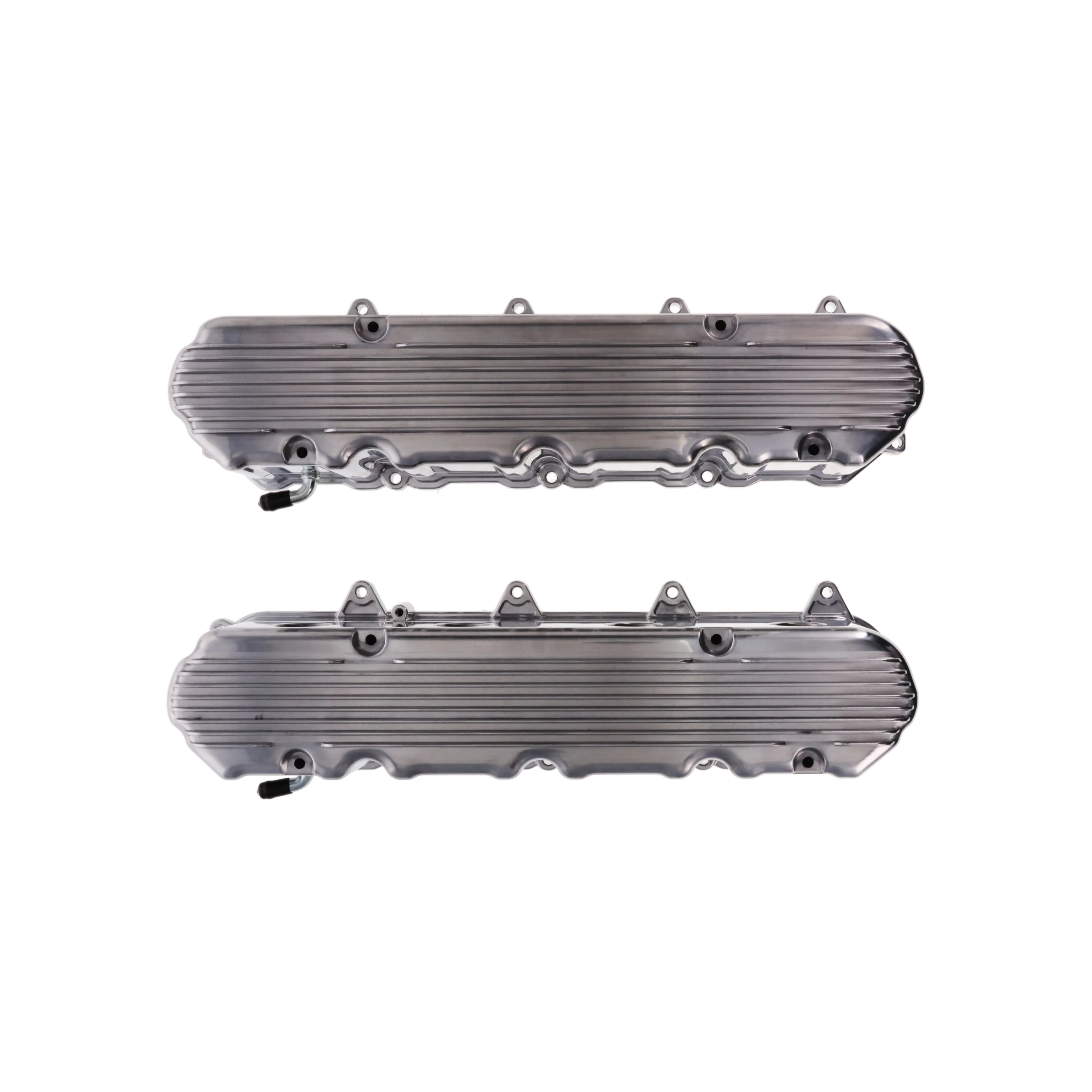 GM LT Finned Cast Aluminum Valve Covers with Coil Mounts and Covers - Polished - Image 2