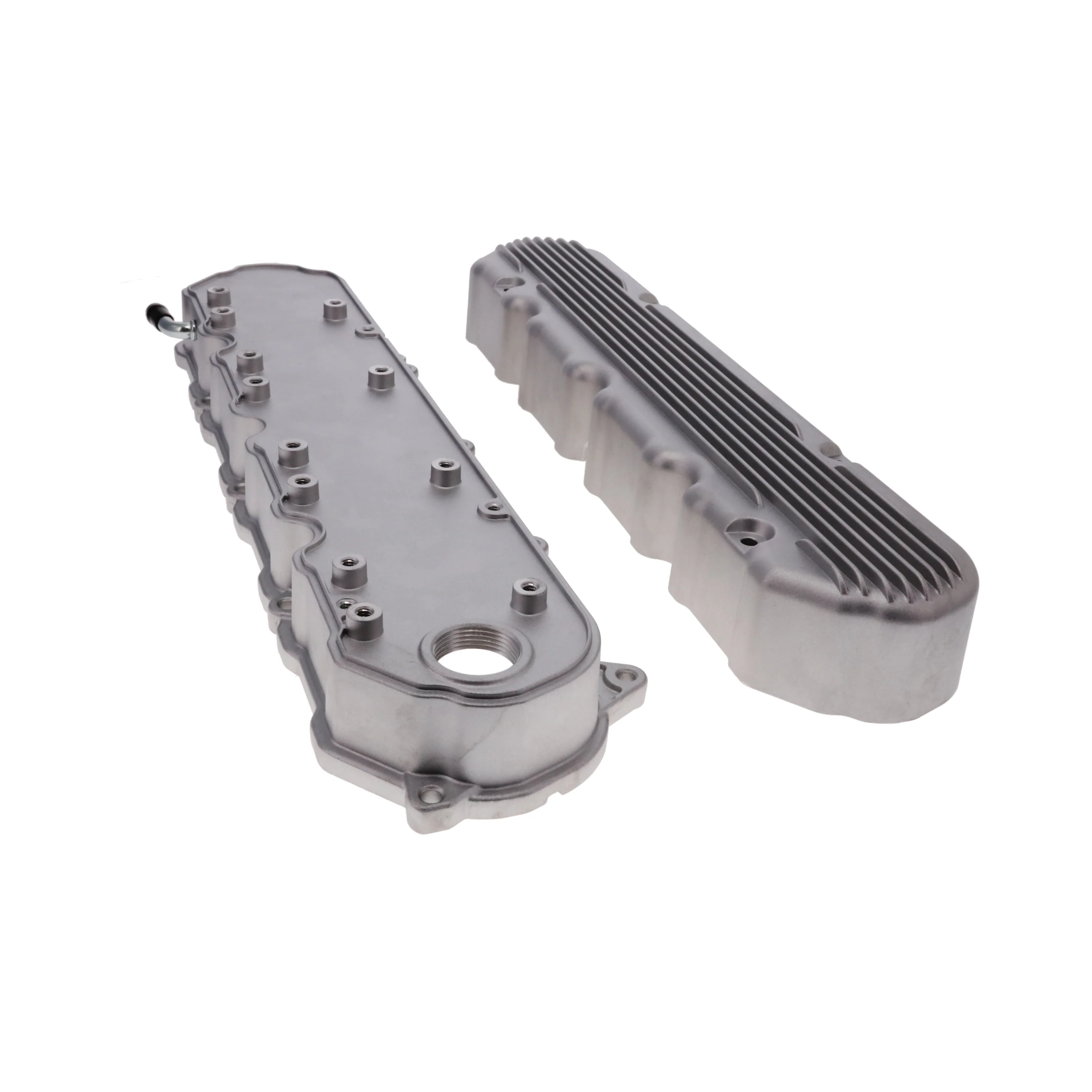 GM LT Finned Cast Aluminum Valve Covers with Coil Mounts and Covers - Satin - Image 2