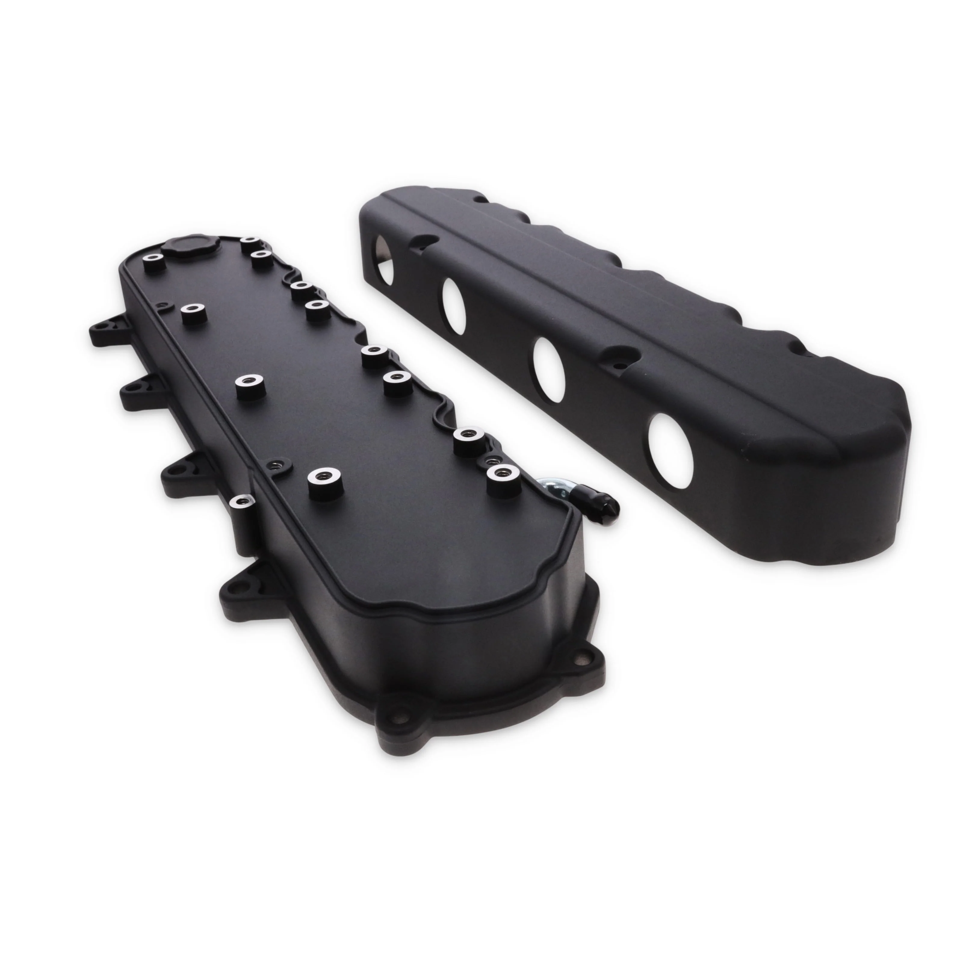 GM LT Smooth Cast Aluminum Valve Covers with Coil Mounts and Covers - Black - Image 3
