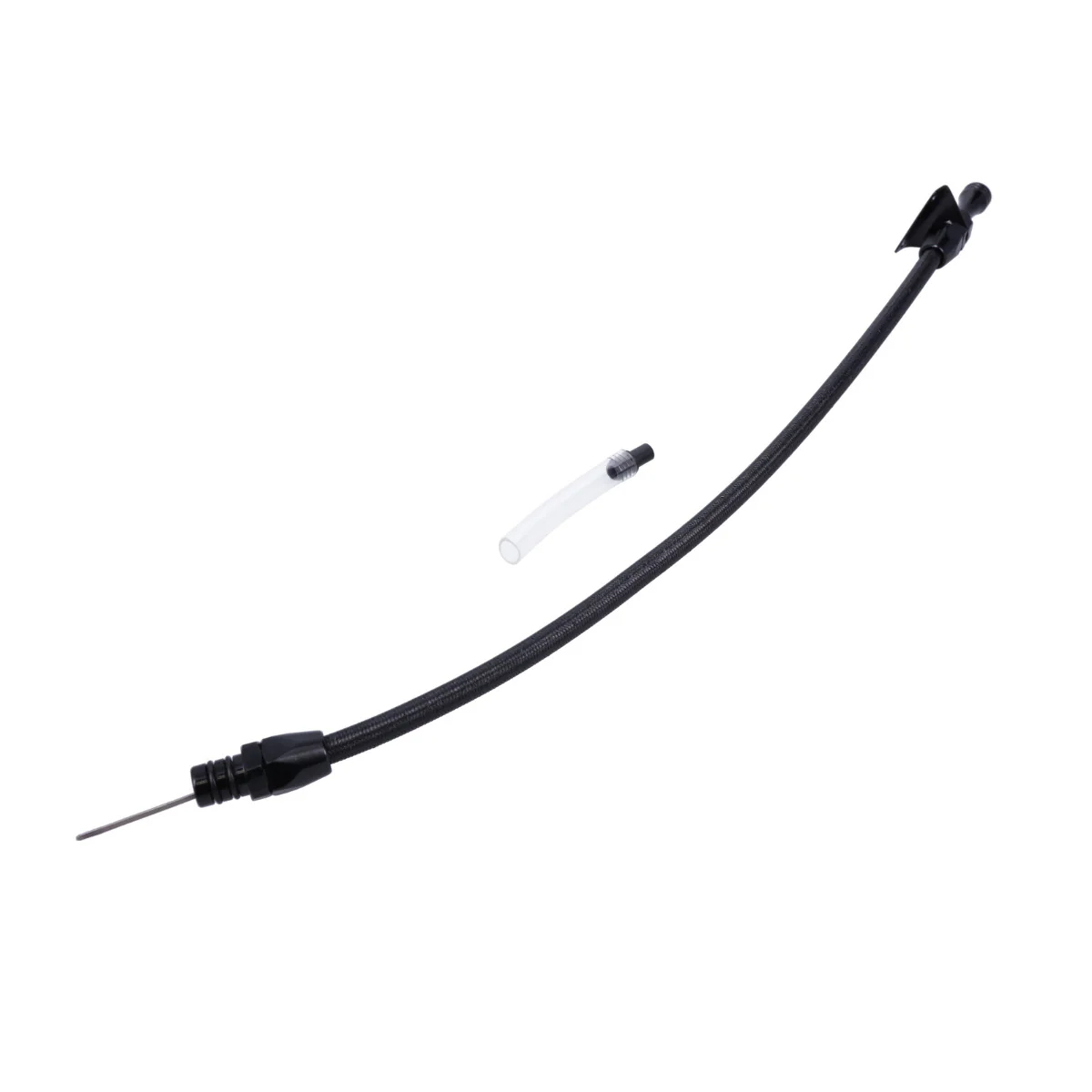 GM Powerglide Flexible Braided Stainless Steel Transmission Dipstick - Black