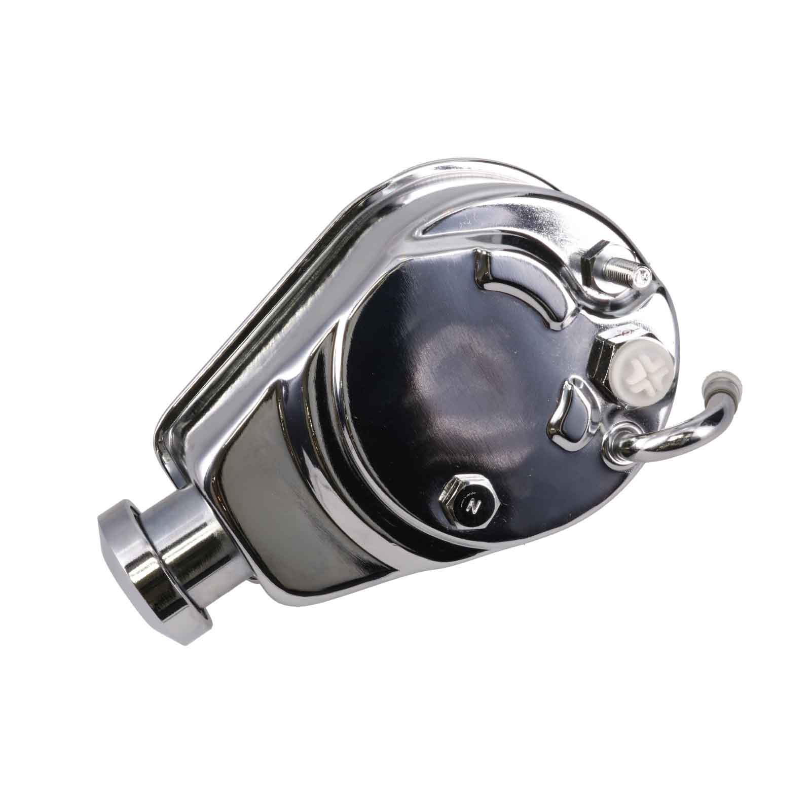 GM Saginaw P Series Power Steering Pump - Chrome - Image 3