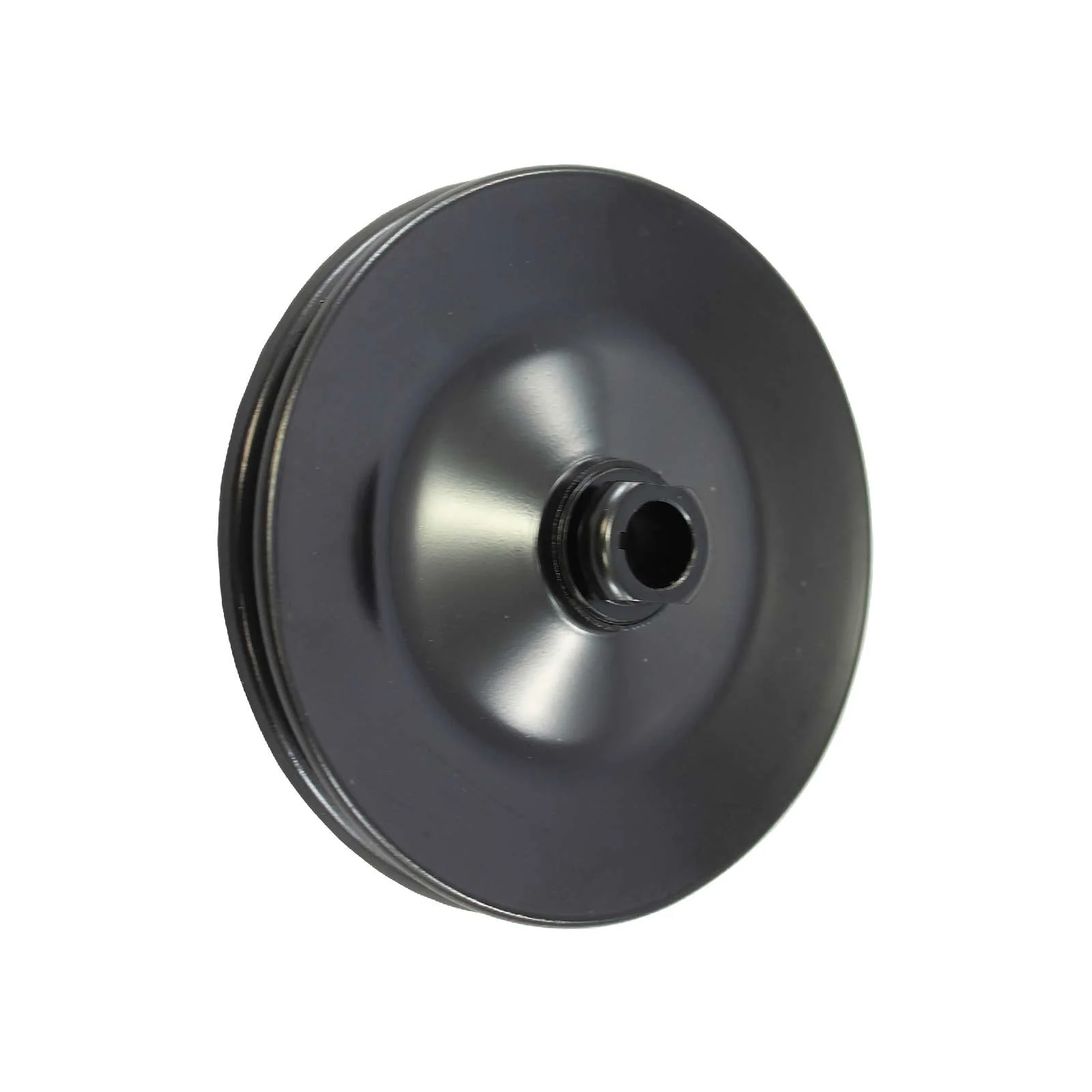 GM Saginaw Power Steering Pump Single-Groove Steel Pulley - Black